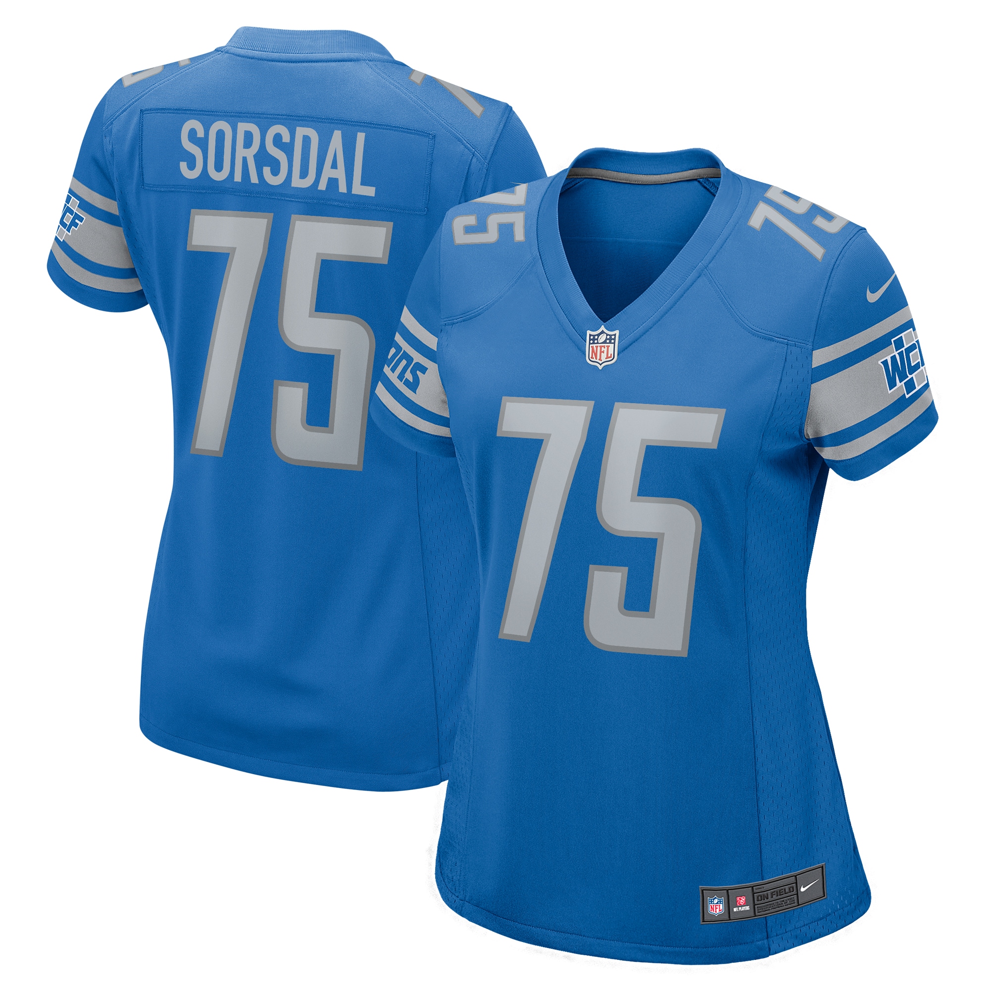 Colby Sorsdal Detroit Lions Nike Women's Team Game Jersey - Blue
