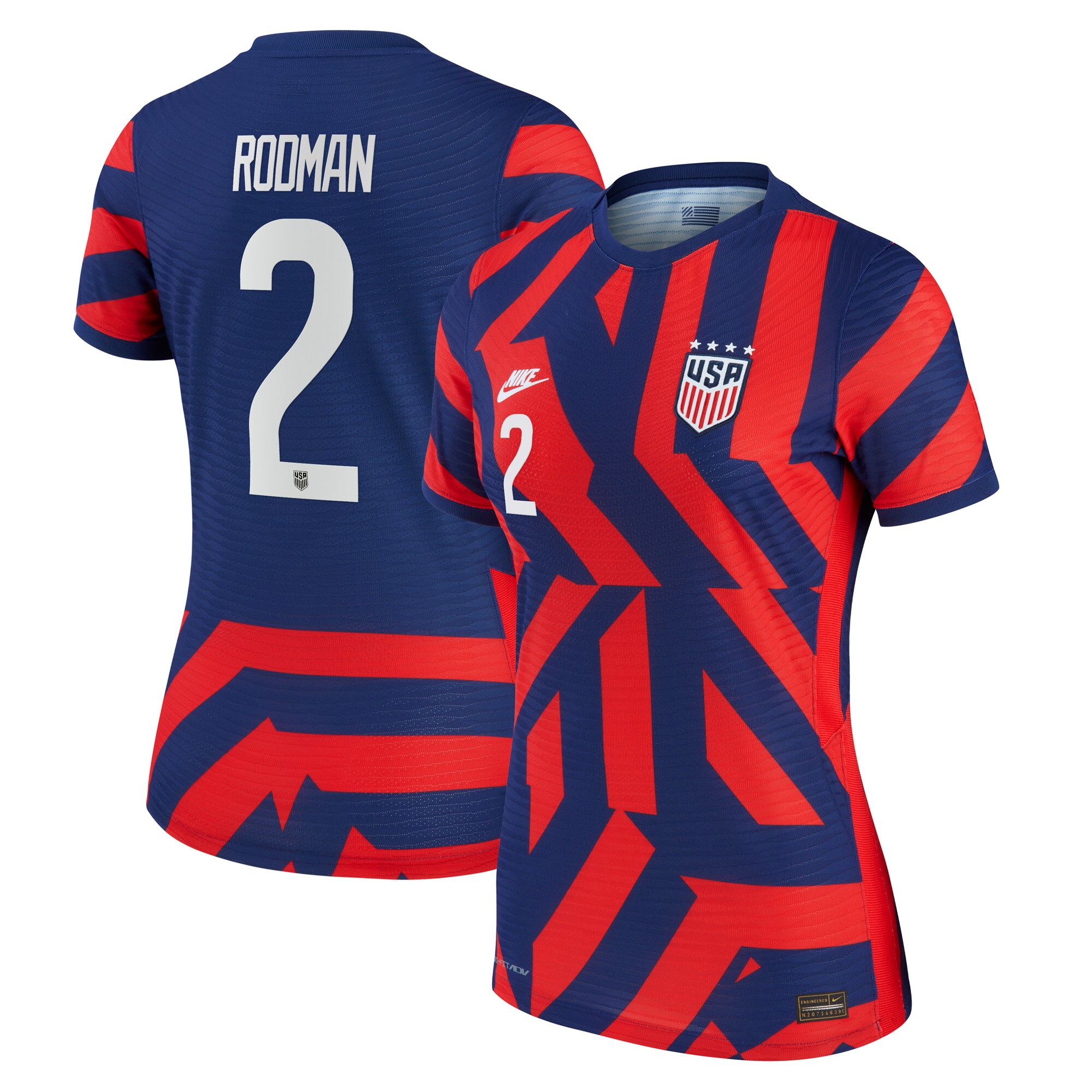 Trinity Rodman USWNT Nike Women's 2021/22 Away Vapor Match Authentic Jersey - Blue