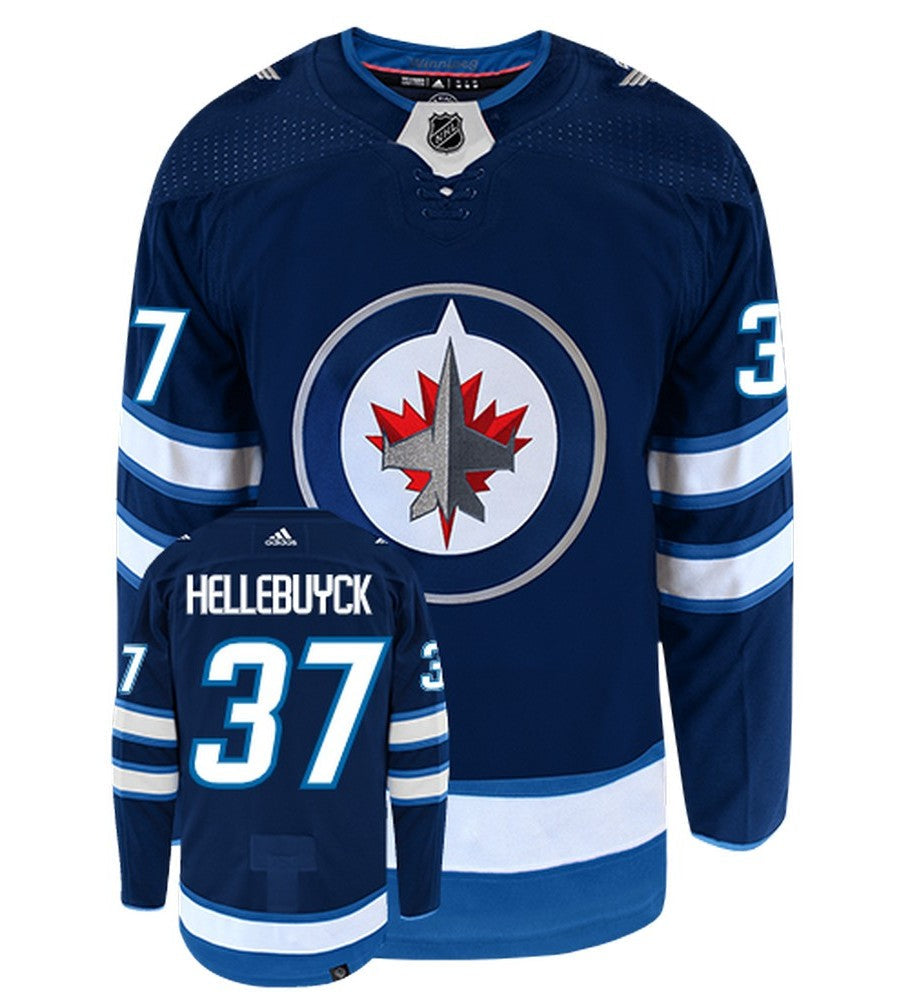 Connor Hellebuyck Winnipeg Jets Adidas Primegreen Authentic NHL Hockey Jersey