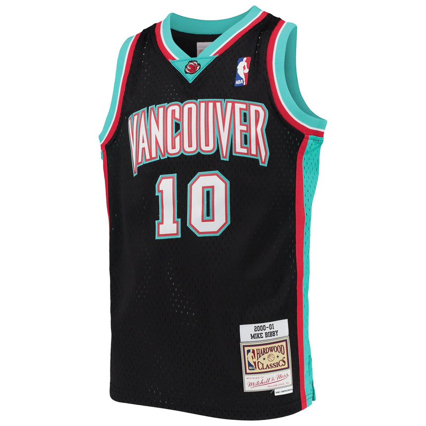 Youth Vancouver Grizzlies Mike Bibby Mitchell & Ness Black 2001-01 Hardwood Classics Swingman Jersey