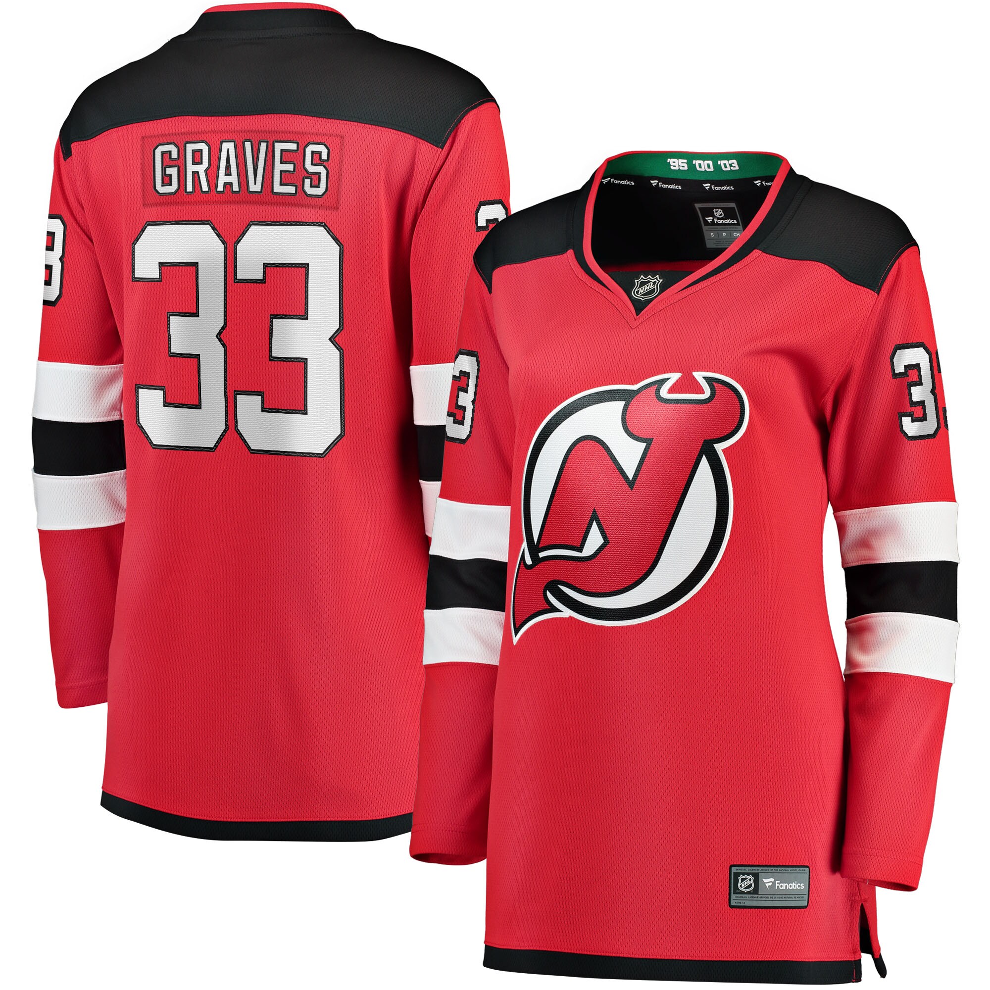 Ryan Graves New Jersey Devils Fanatics Branded Women's Breakaway Player Jersey - Red