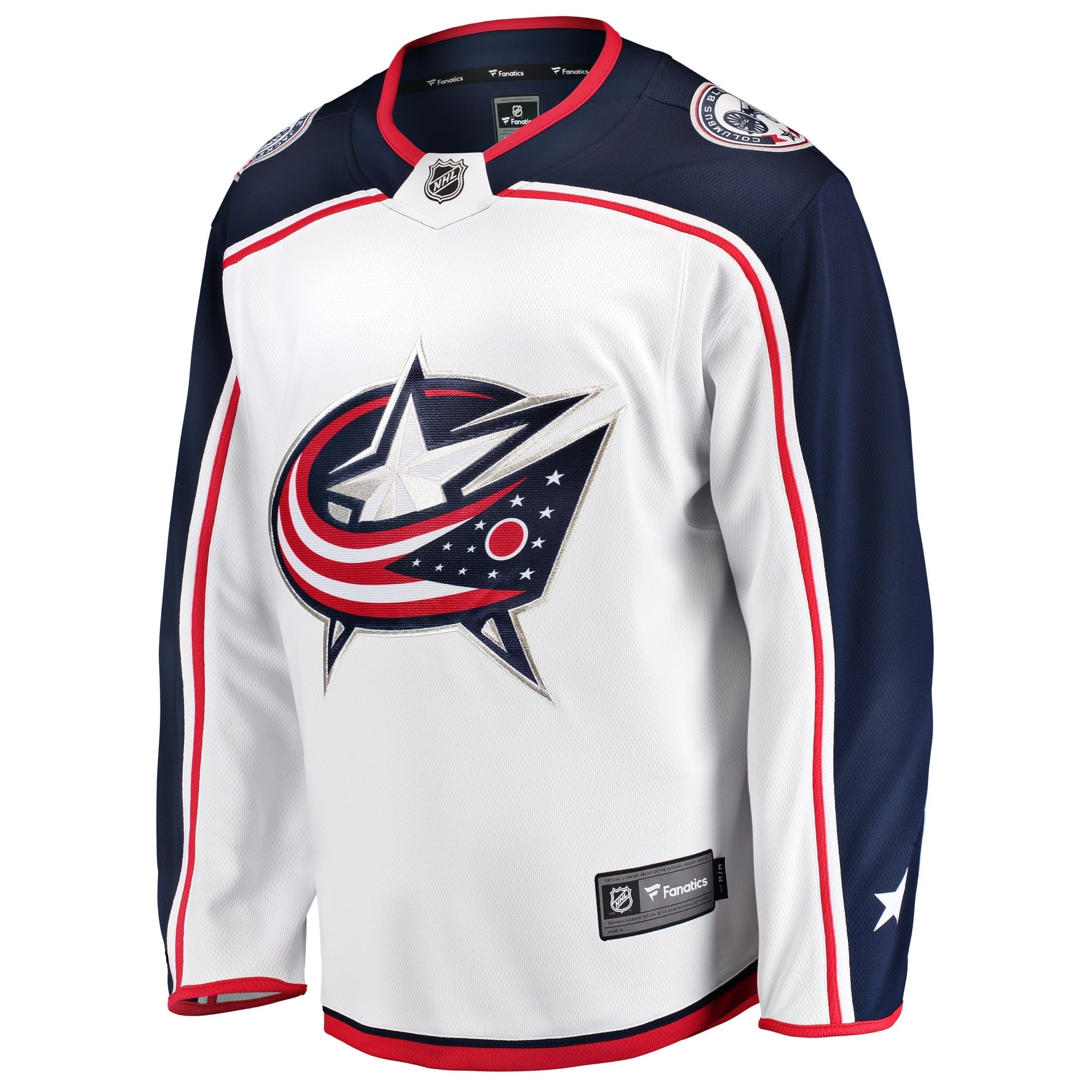 Men's Fanatics Branded White Columbus Blue Jackets Breakaway Away Jersey