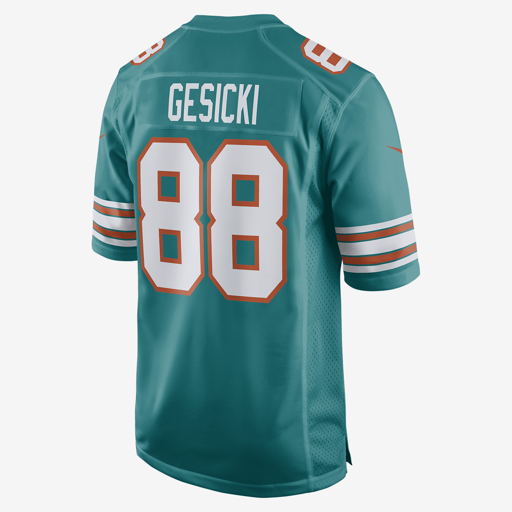 NFL Miami Dolphins (Mike Gesicki) Men's Game Football Jersey - Aqua