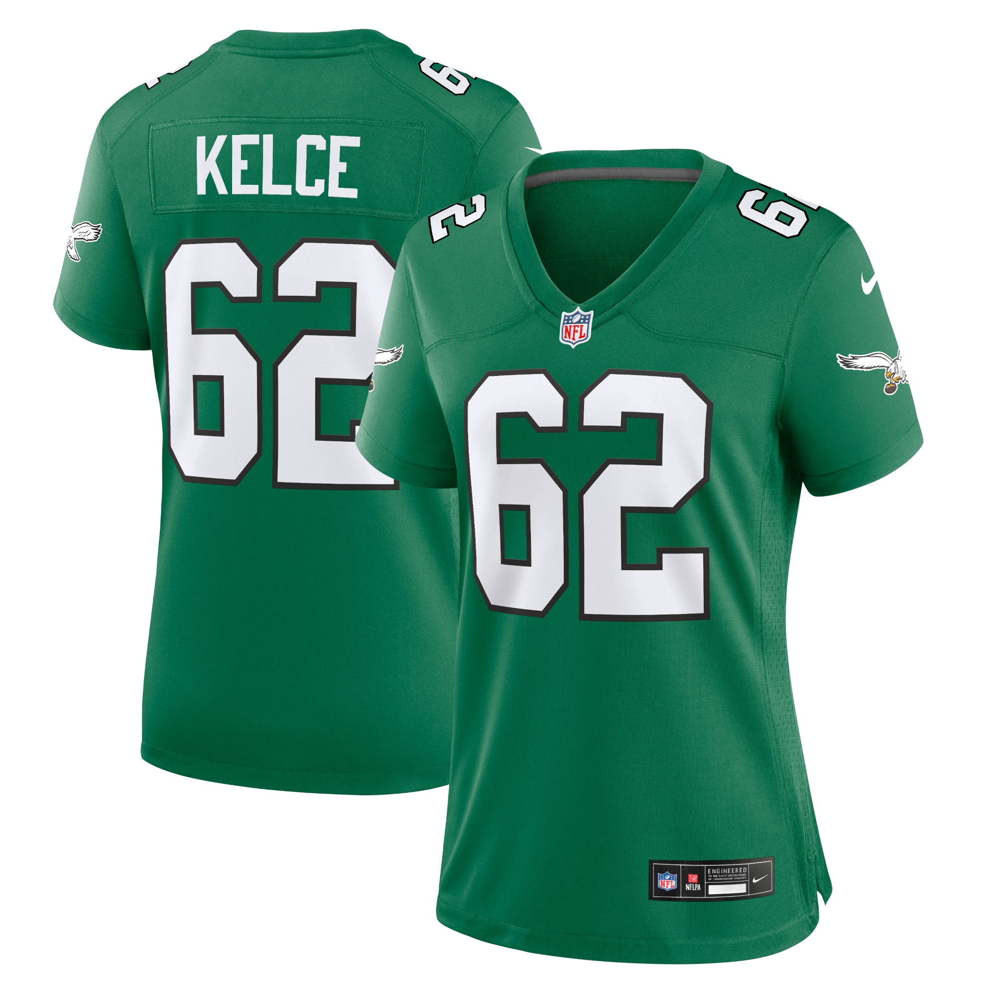 Jason Kelce Philadelphia Eagles Nike Women's Alternate Player Game Jersey - Kelly Green