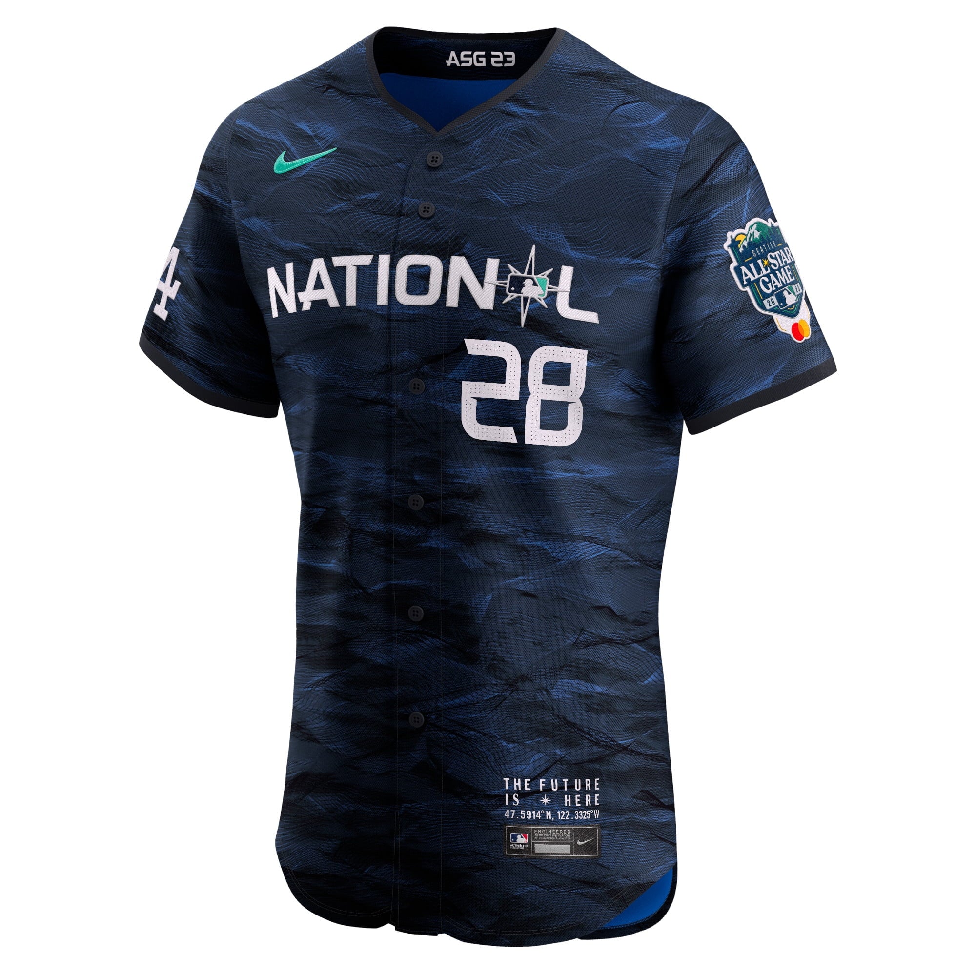 Men's Nike J.D. Martinez Royal National League 2023 MLB All-Star Game Vapor Premier Elite Player Jersey