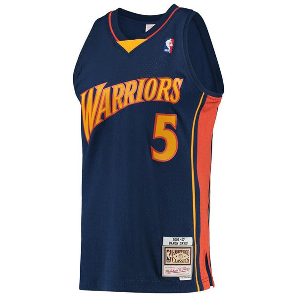 Men's Golden State Warriors Baron Davis 2006-07 Hardwood Classics Jersey - Navy
