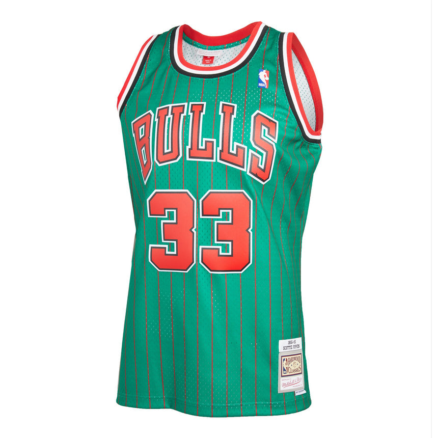Men's Chicago Bulls Scottie Pippen Mitchell & Ness Green 1995-96 Hardwood Classics Reload 2.0 Swingman Jersey