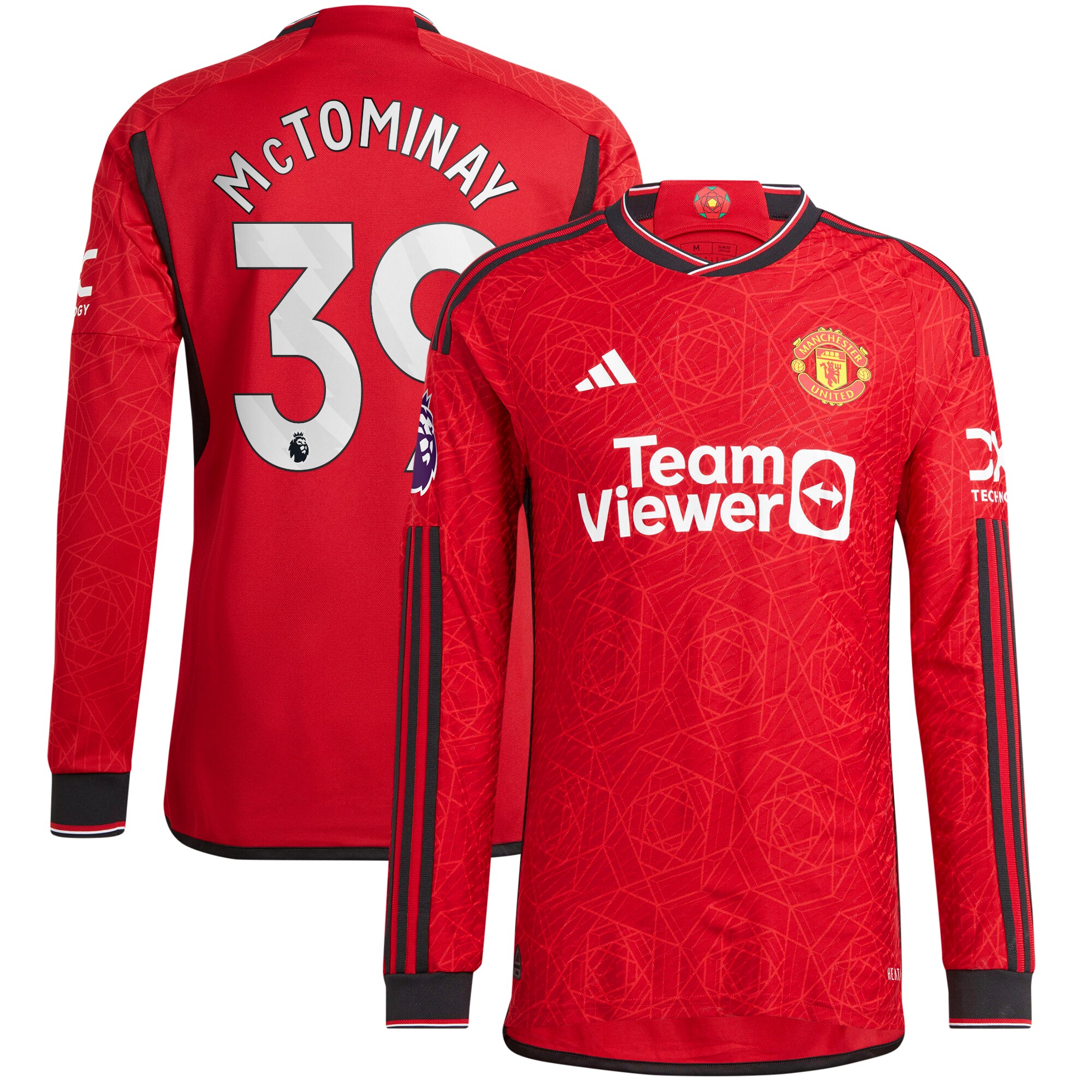 Scott McTominay Manchester United adidas 2023/24 Home Authentic Long Sleeve Player Jersey - Red