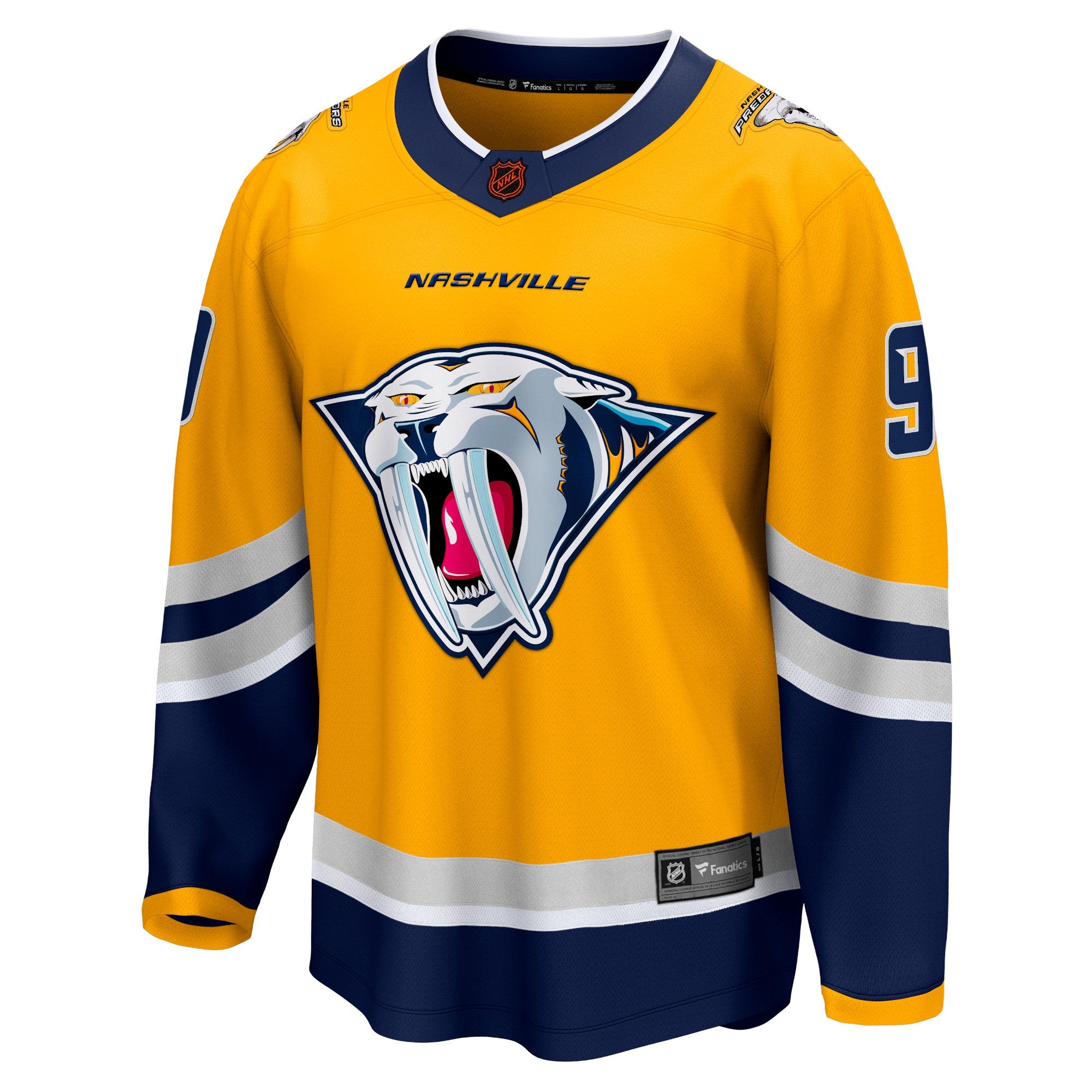 Men's Fanatics Branded Filip Forsberg Yellow Nashville Predators Special Edition 2.0 Breakaway Player Jersey