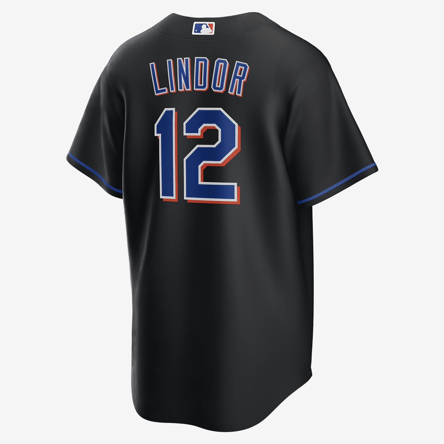 MLB New York Mets (Francisco Lindor) Men's Replica Baseball Jersey - Black