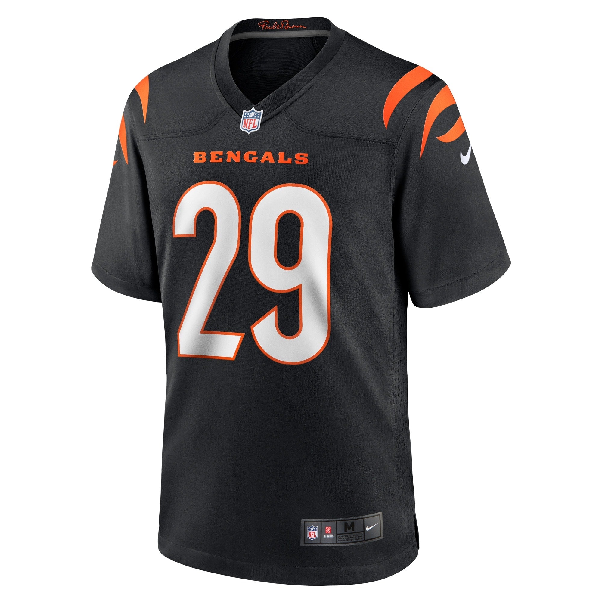 Men's Nike Cam Taylor-Britt Black Cincinnati Bengals Game Player Jersey