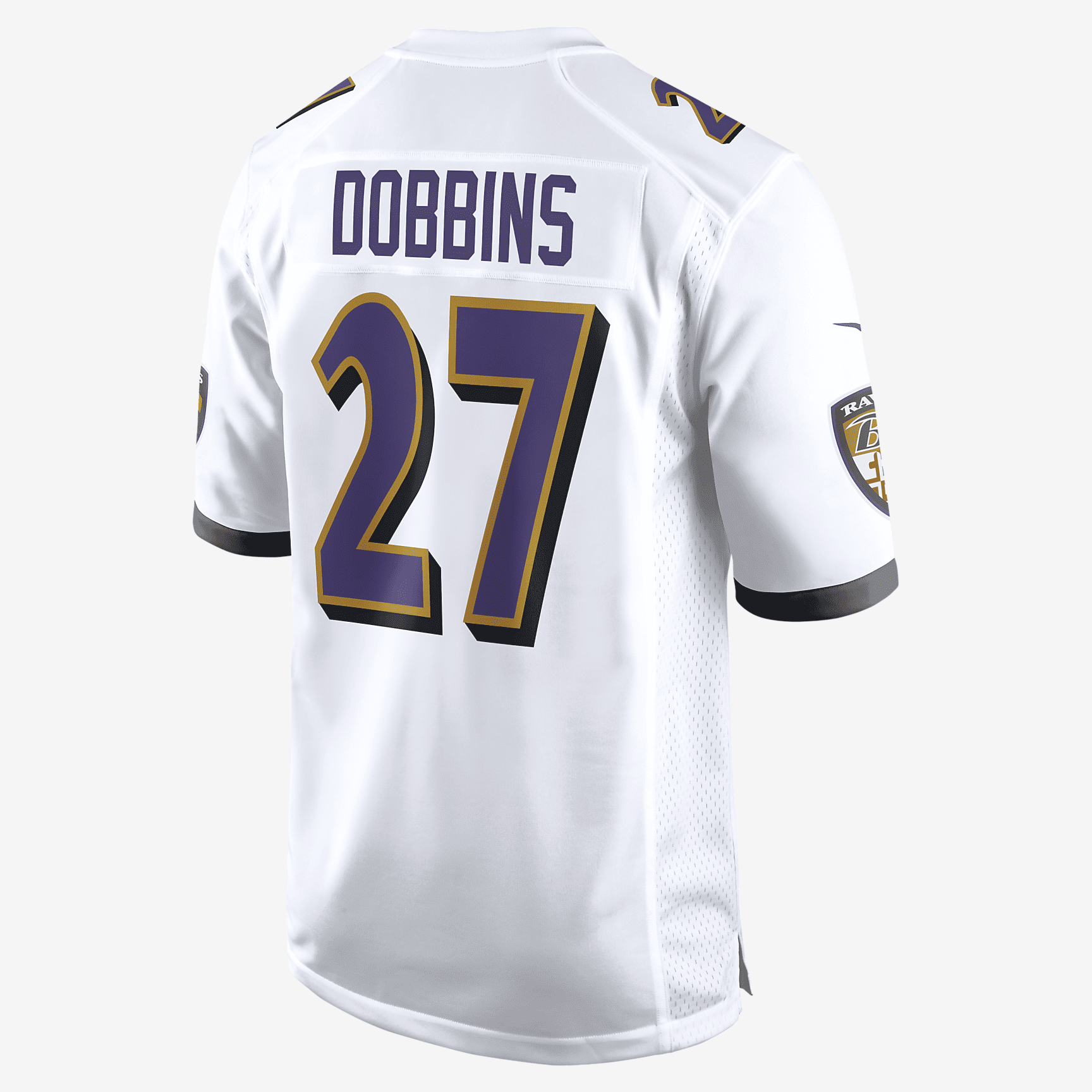 NFL Baltimore Ravens (J.K. Dobbins) Men's Game Football Jersey - White