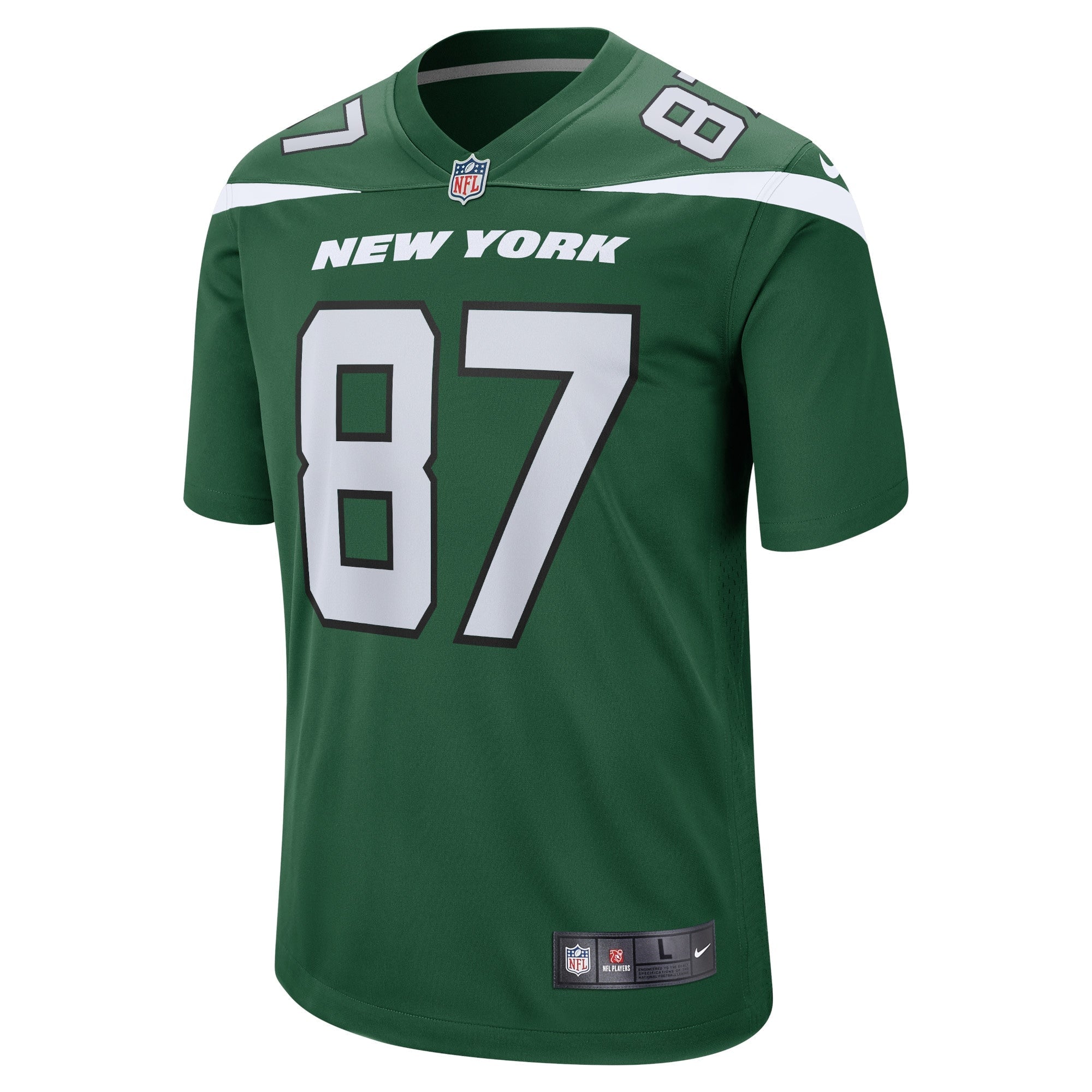 Men's Nike C.J. Uzomah Gotham Green New York Jets Player Game Jersey