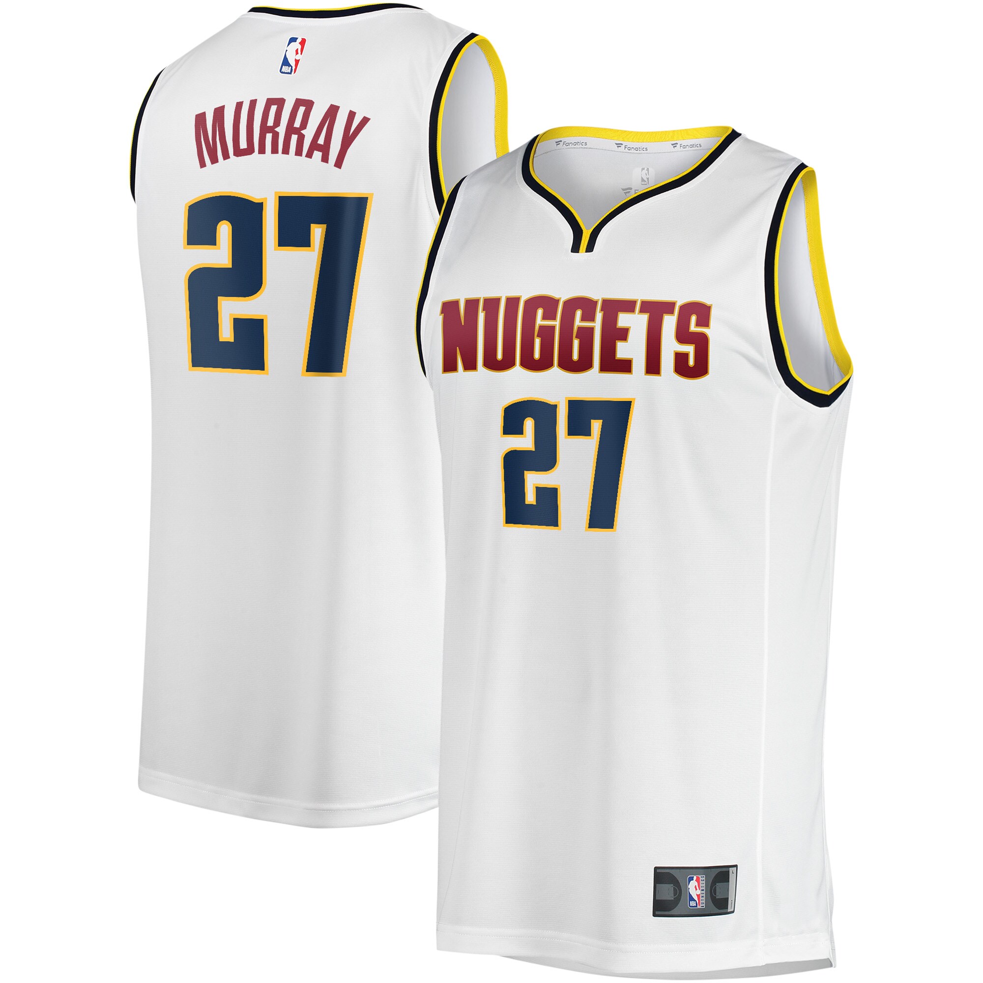Jamal Murray Denver Nuggets Fanatics Branded Youth Fast Break Player Jersey - Association Edition - White