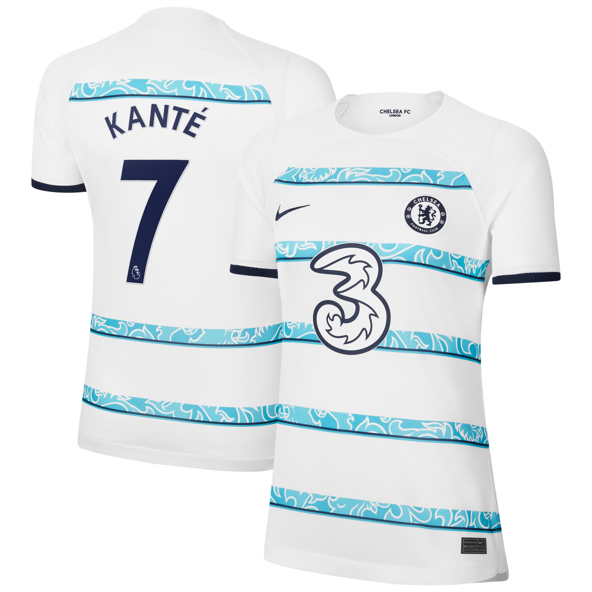 N'Golo Kanté Chelsea Nike Women's 2022/23 Away Breathe Stadium Replica Player Jersey - White