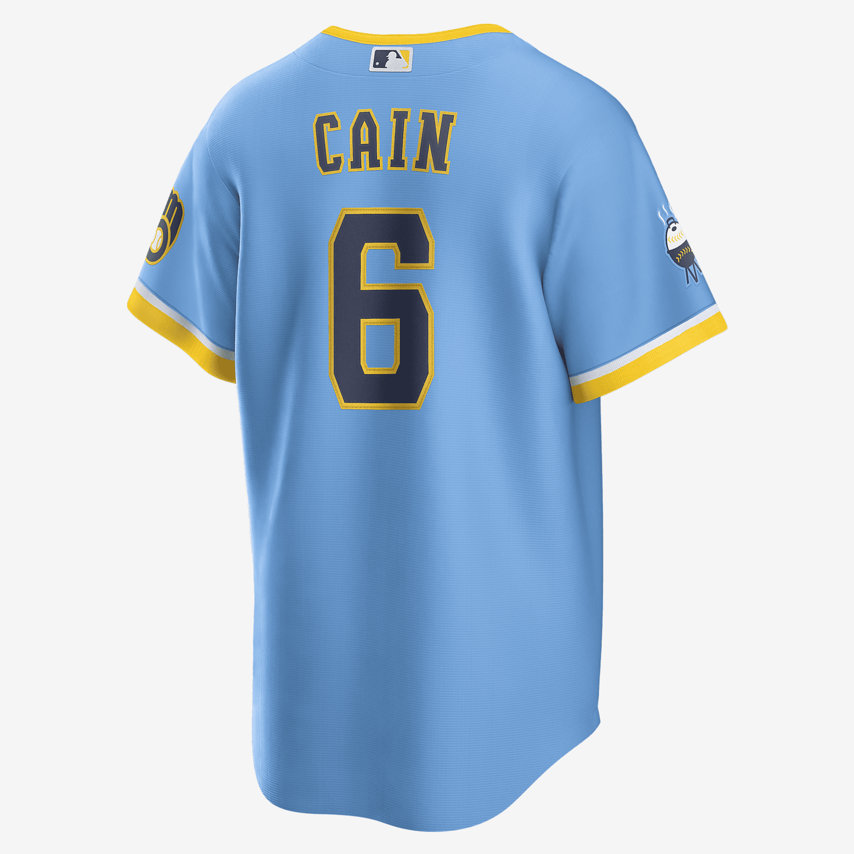 MLB Milwaukee Brewers City Connect (Lorenzo Cain) Men's Replica Baseball Jersey - Powder Blue