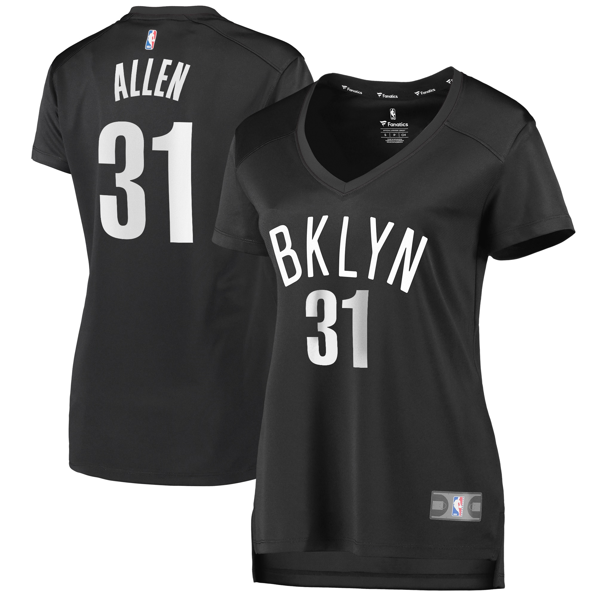 Jarrett Allen Brooklyn Nets Fanatics Branded Women's Fast Break Player Jersey - Statement Edition - Charcoal