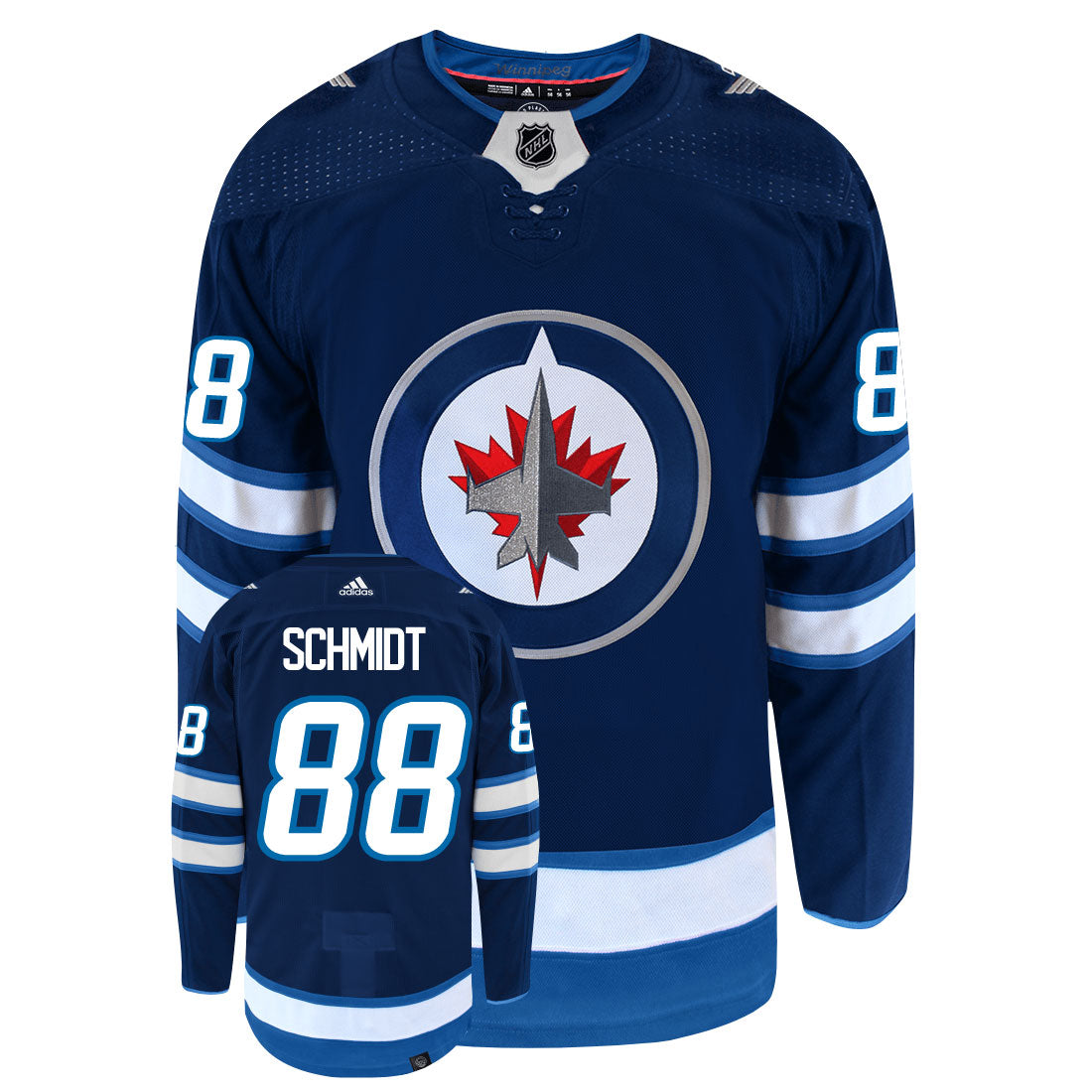 Nate Schmidt Winnipeg Jets Adidas Primegreen Authentic NHL Hockey Jersey