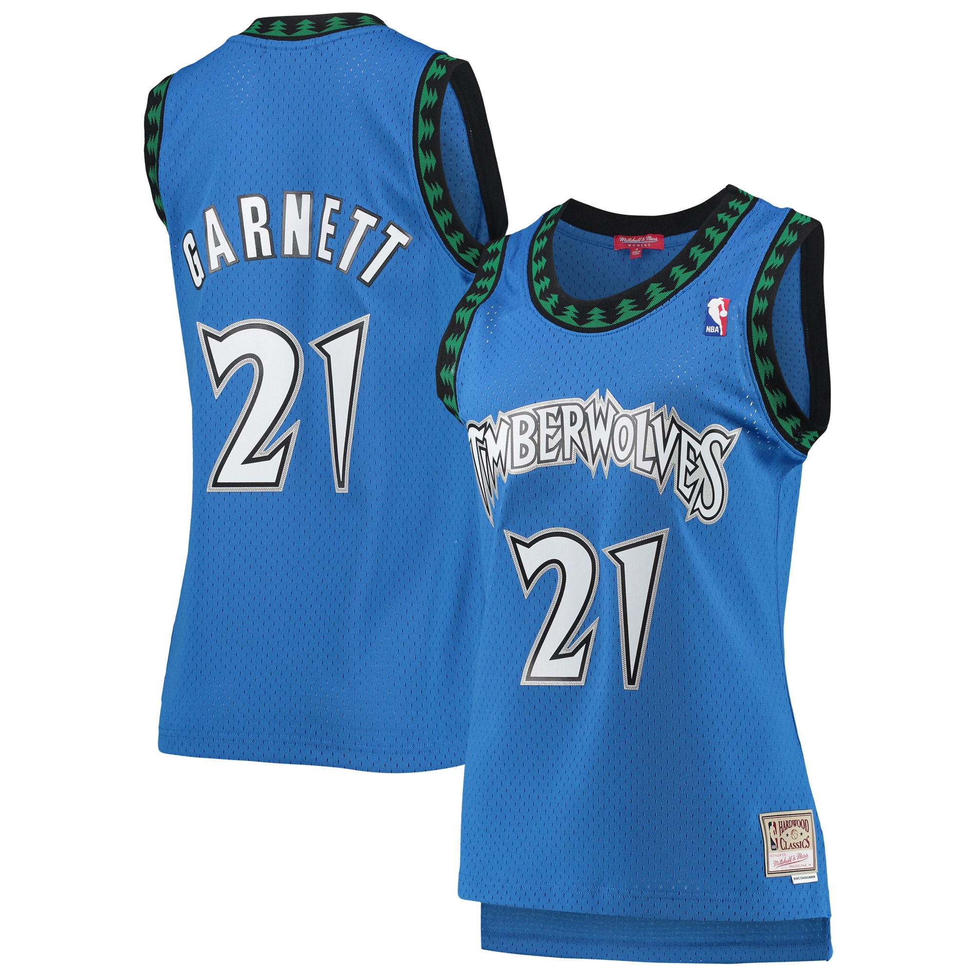 Kevin Garnett Minnesota Timberwolves Mitchell & Ness Women's Hardwood Classics Swingman Jersey - Blue