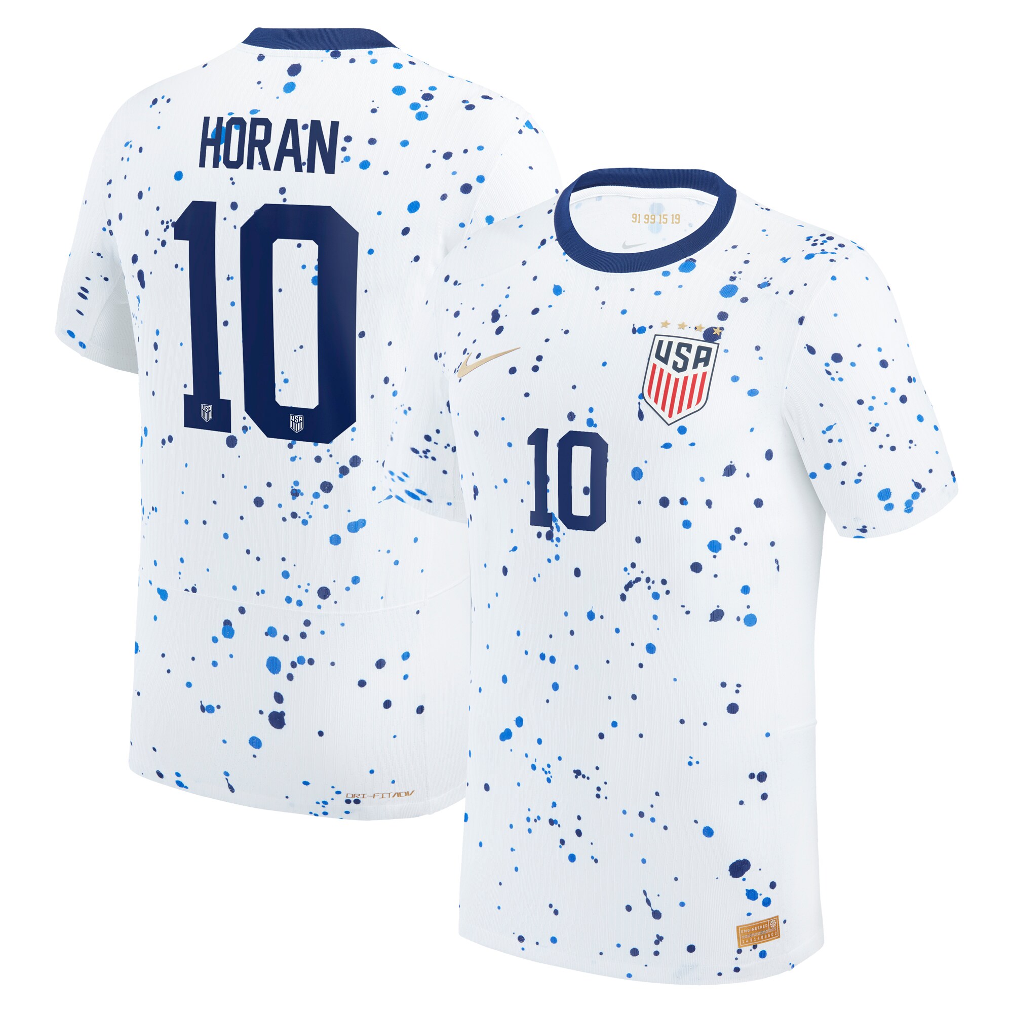Lindsey Horan USWNT Nike 2023 Home Authentic Jersey - White