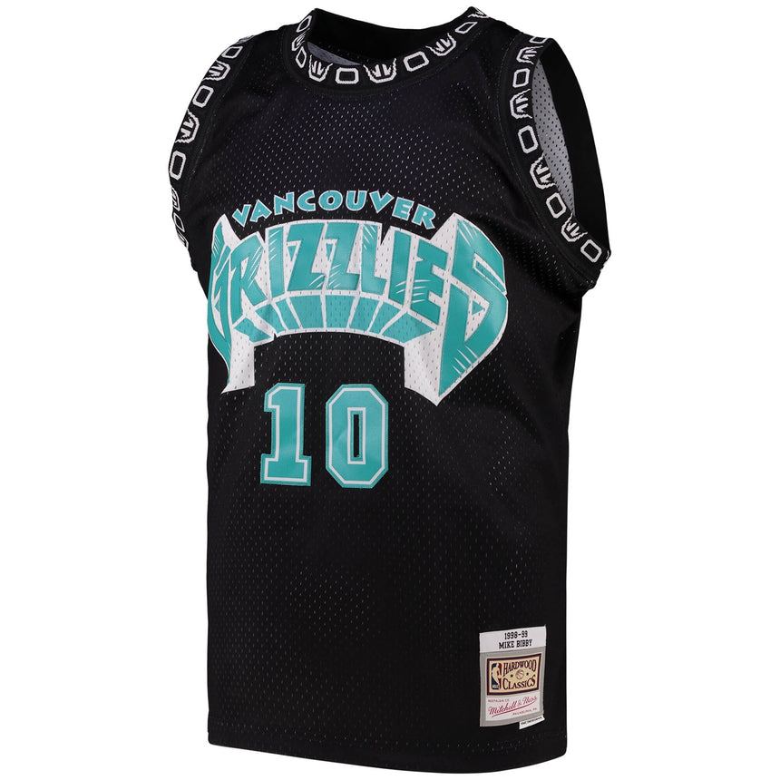 Men's Vancouver Grizzlies Mike Bibby Black Team Color Swingman Jersey by Mitchell & Ness