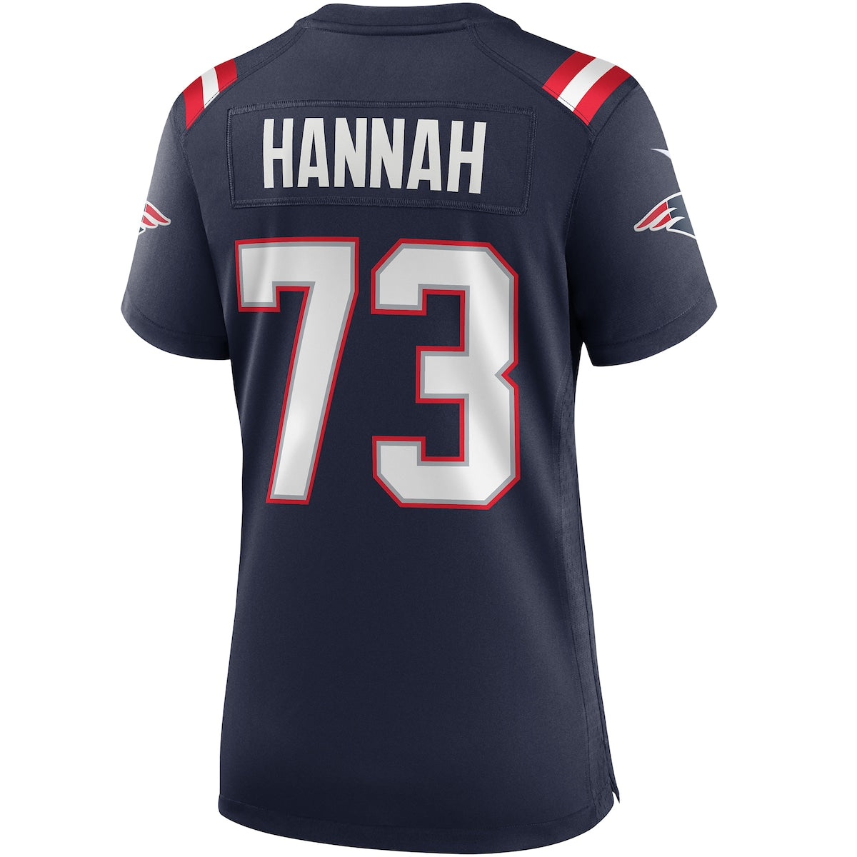 Women's John Hannah Nike Patriots Retired Game Jersey - Navy
