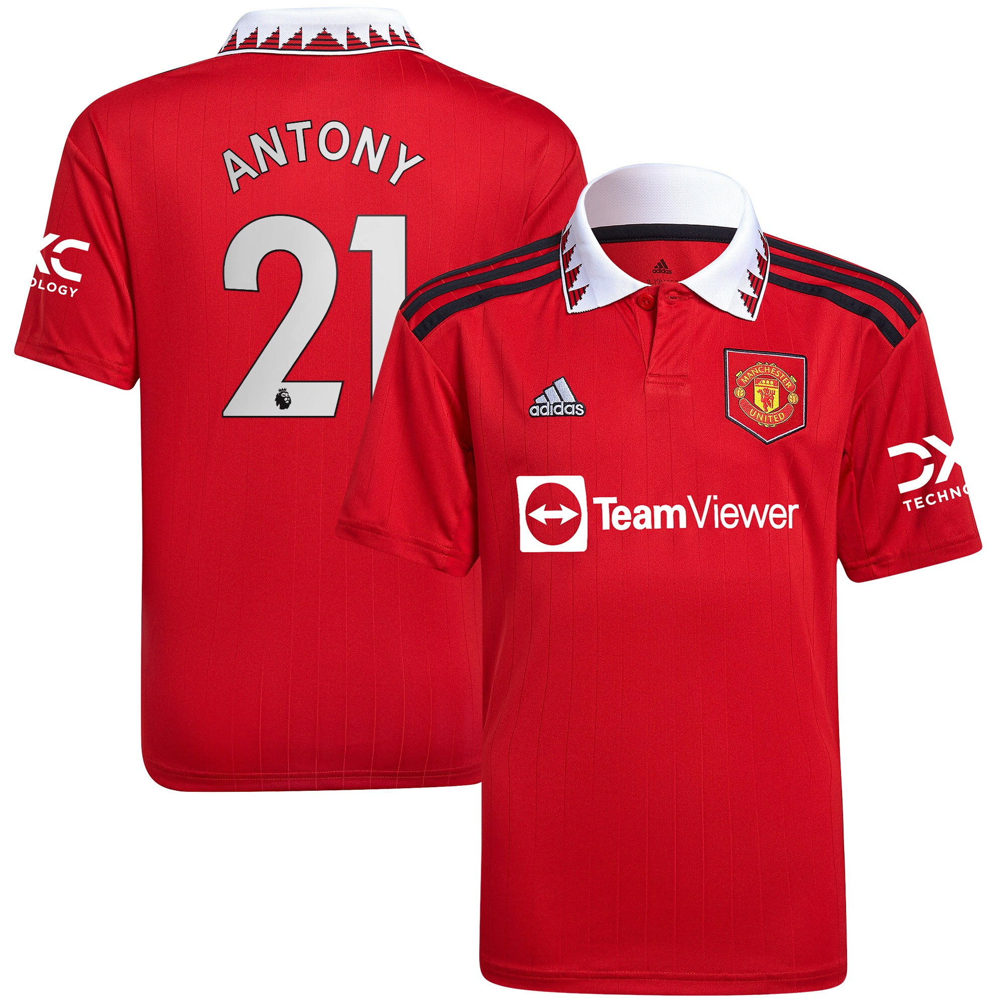 Antony Manchester United adidas Youth 2022/23 Home Replica Player Jersey - Red
