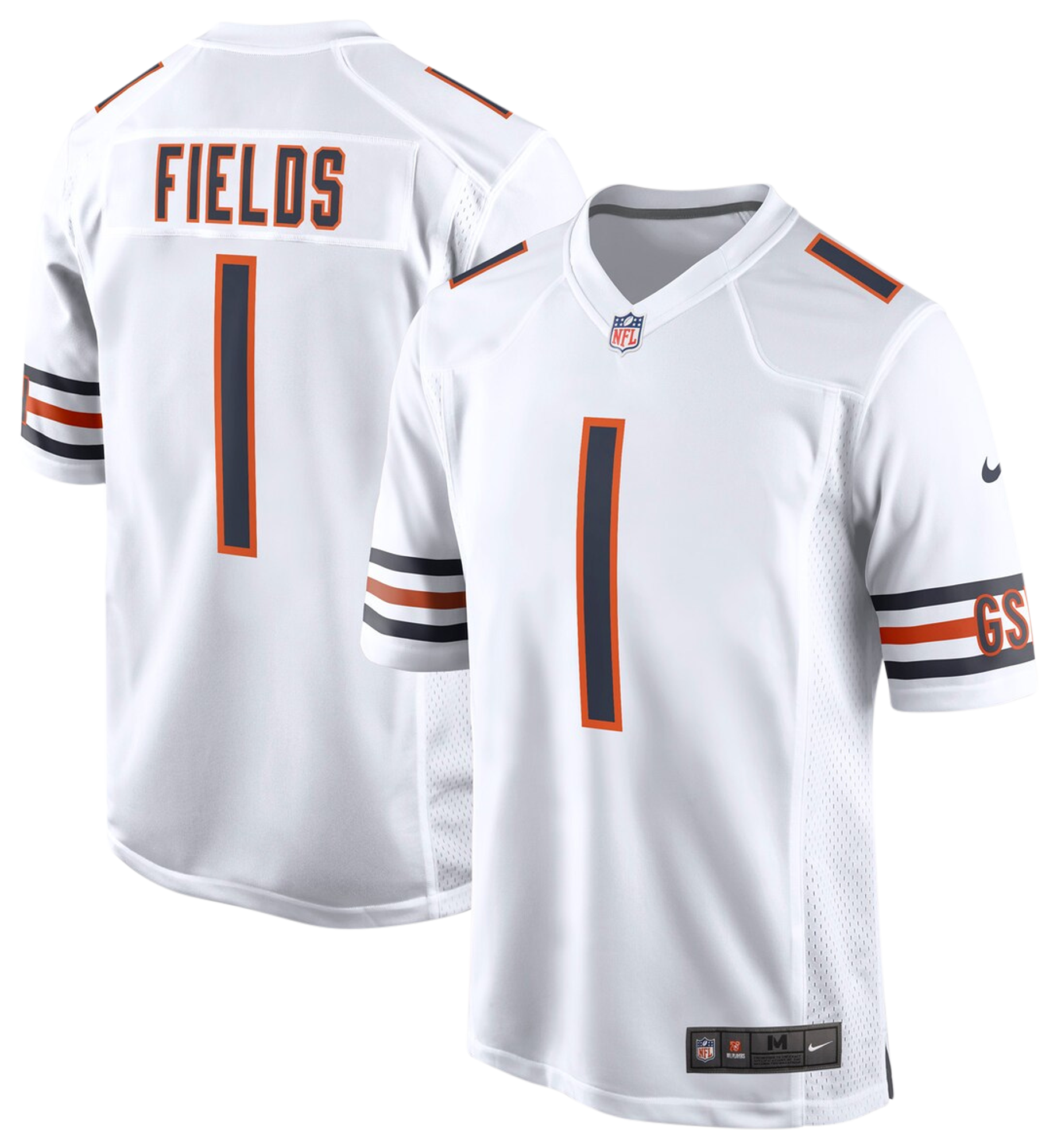 Men's Fields Justin Nike Bears Game Day Jersey - White