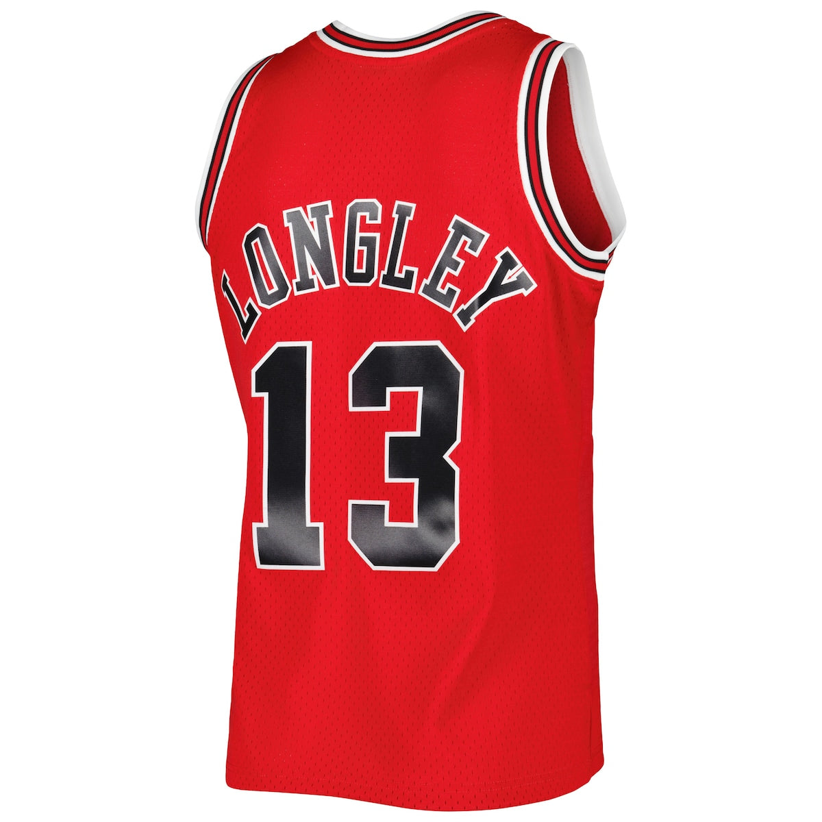 Men's Luc Longley Mitchell & Ness Bulls 2001/02 Hardwood Classics Swingman Jersey - Red