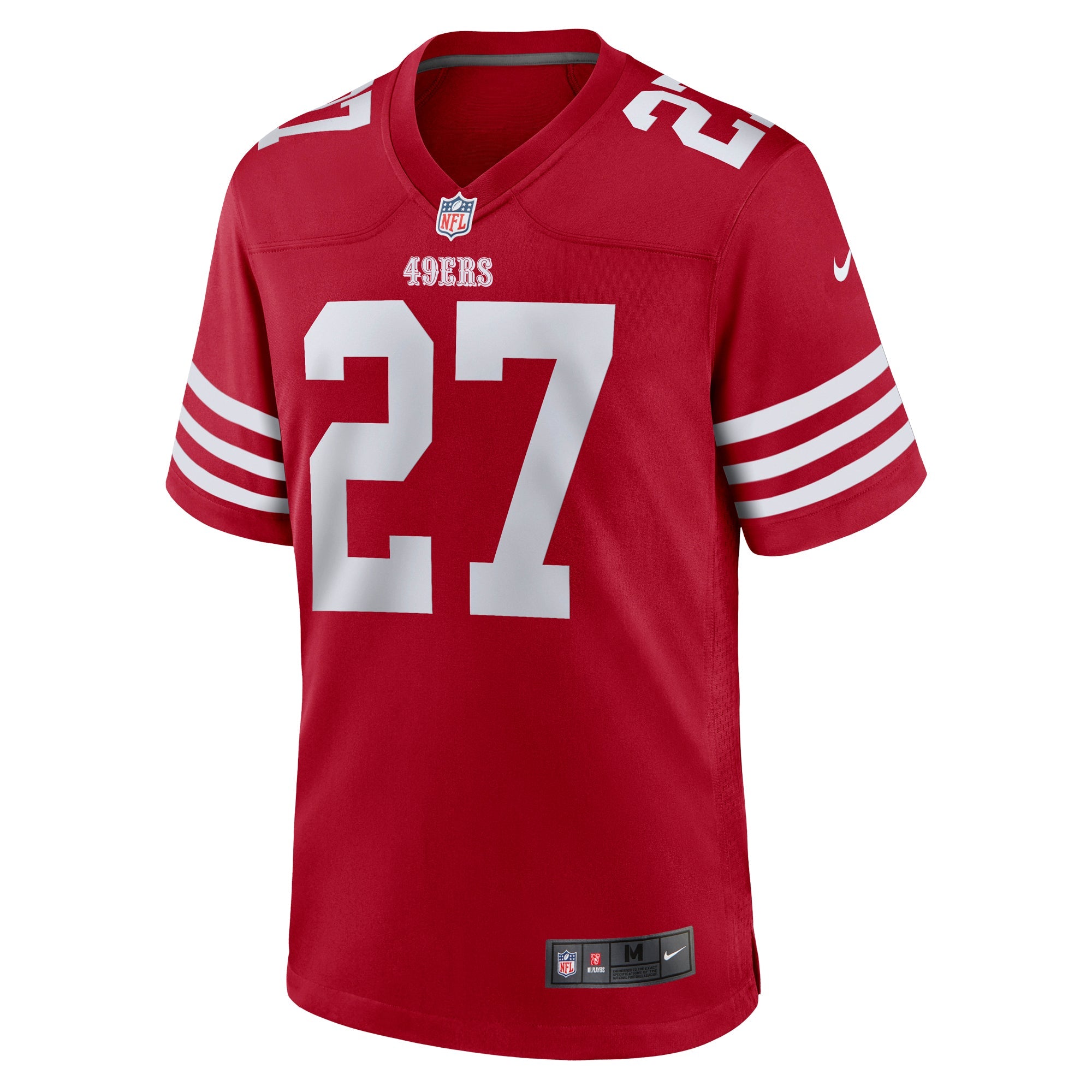 Men's Nike Ji'Ayir Brown Scarlet San Francisco 49ers Team Game Jersey