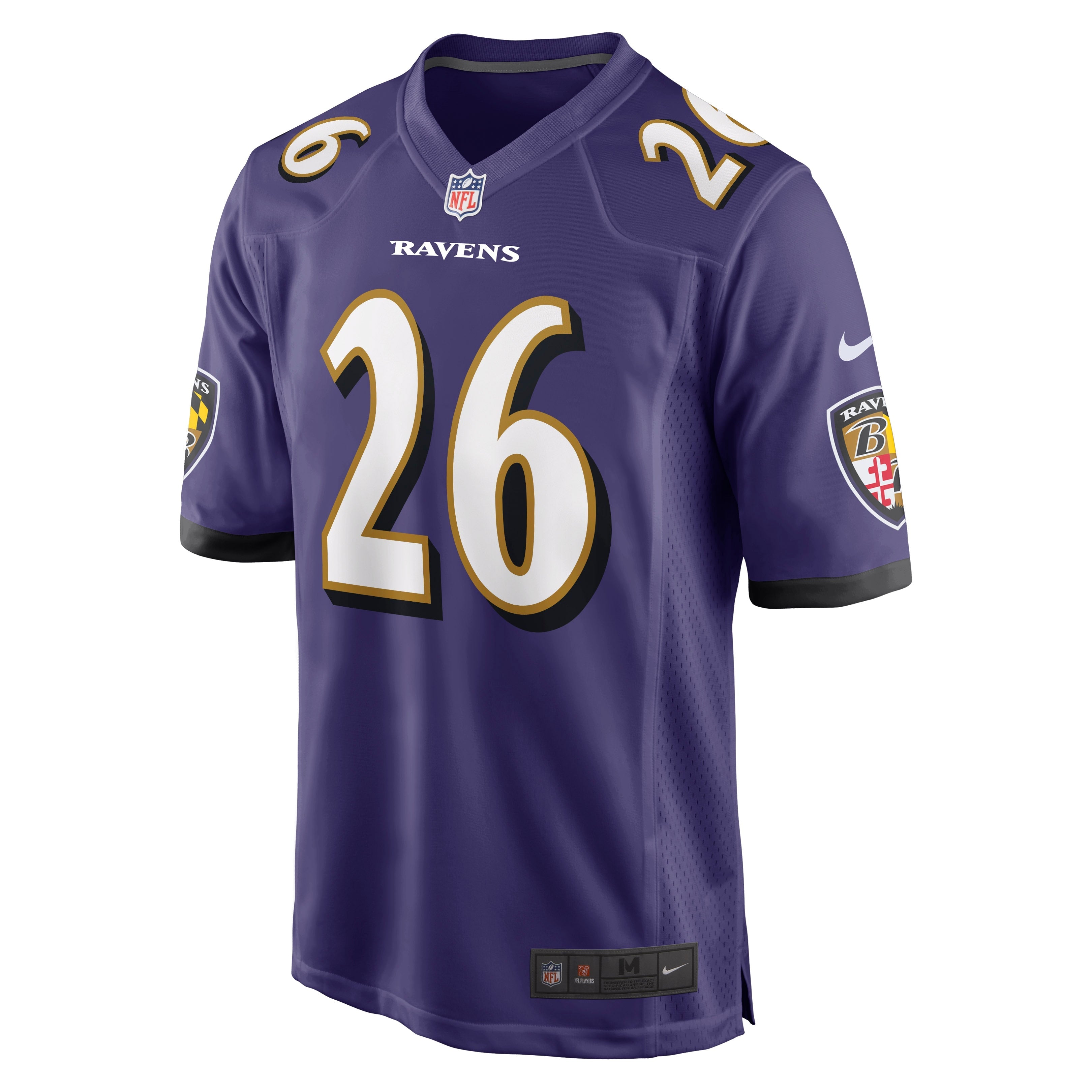 Men's Nike Geno Stone Purple Baltimore Ravens Game Jersey