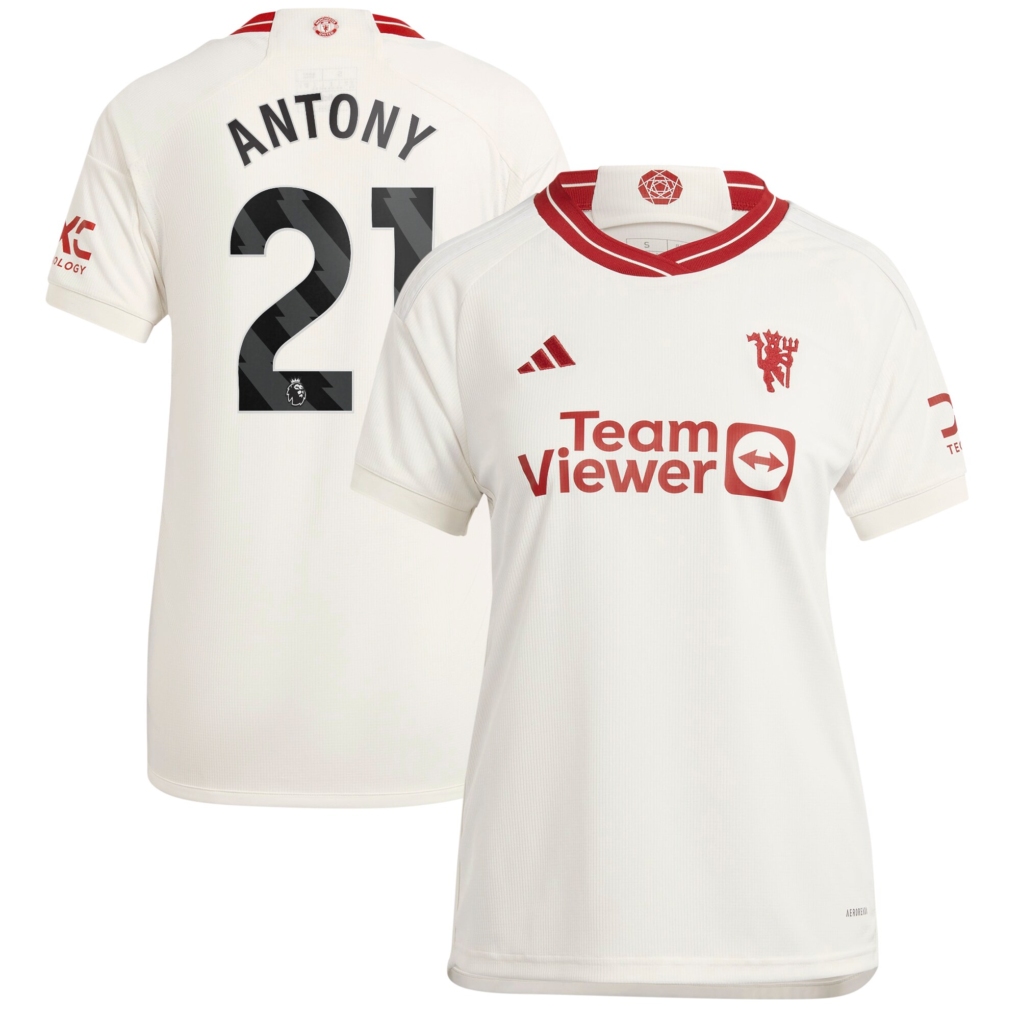 Antony Manchester United adidas 2023/24 Third Replica Player Jersey - White