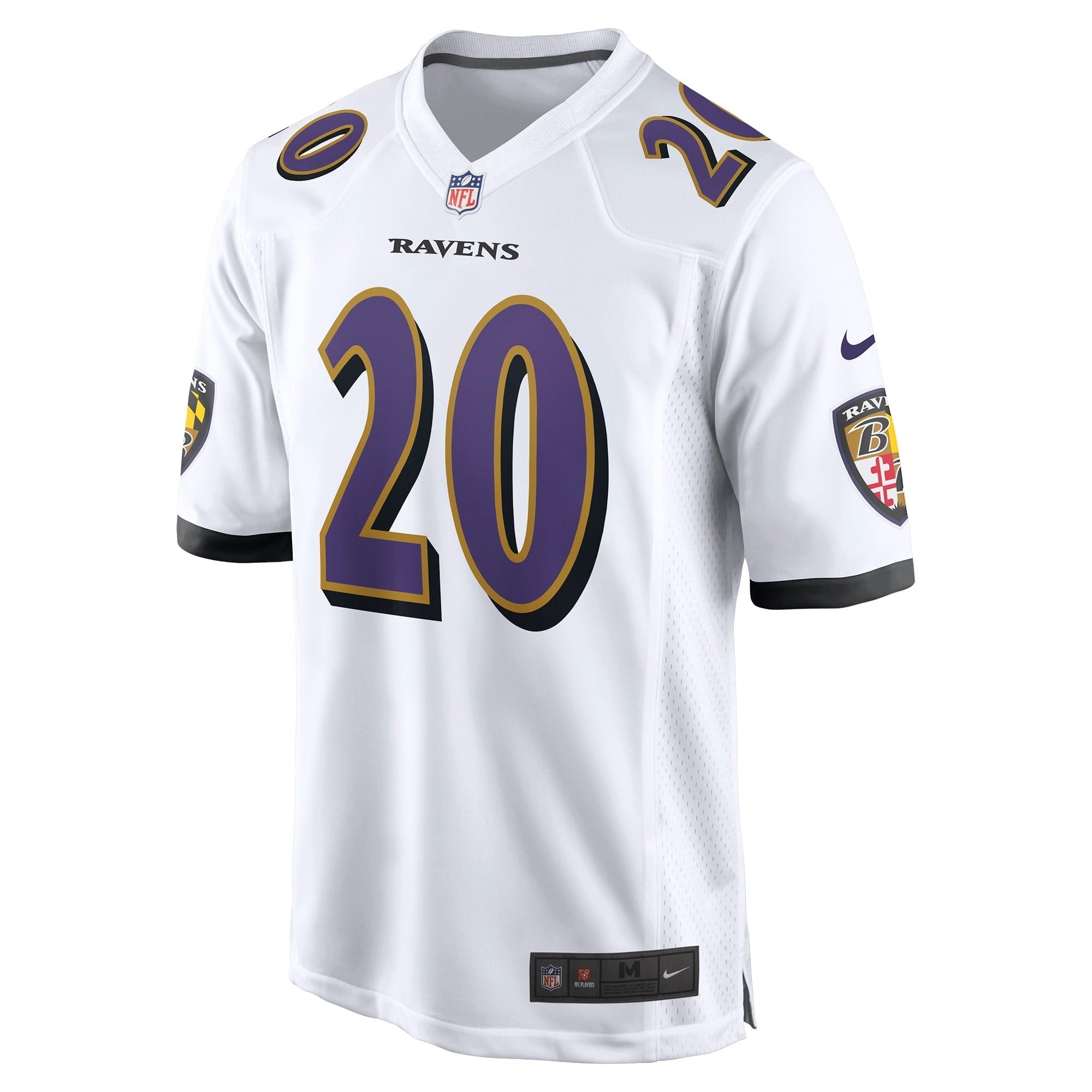 Men's Nike Ed Reed White Baltimore Ravens Retired Player Game Jersey