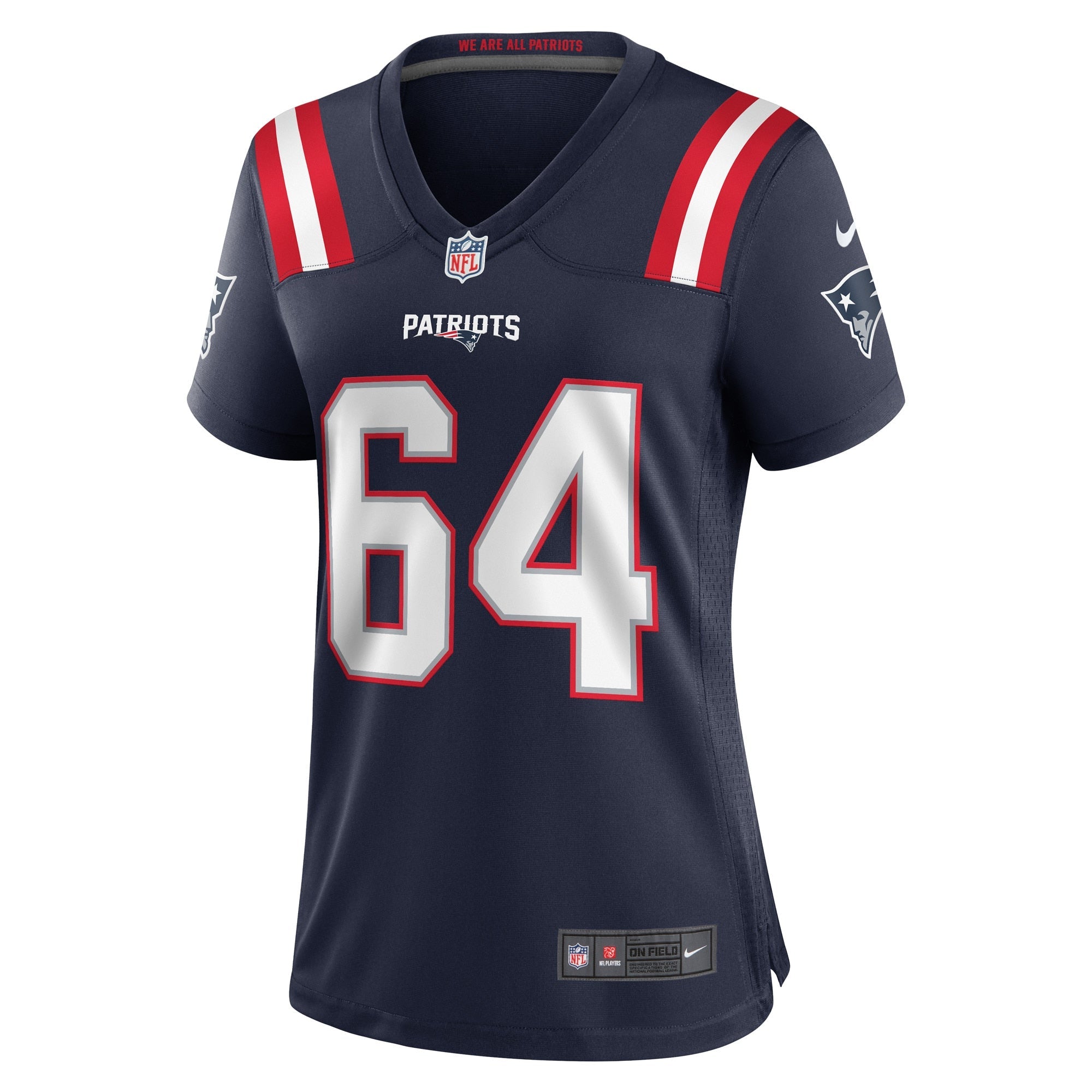 Women's Nike Andrew Stueber Navy New England Patriots Game Player Jersey