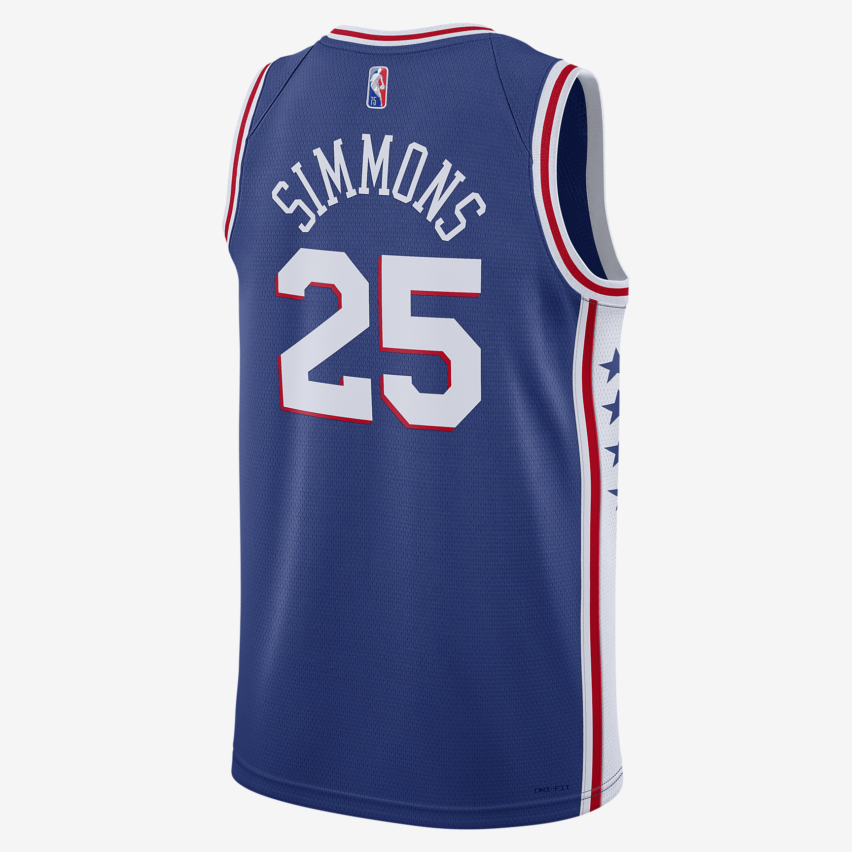 Philadelphia 76ers Diamond Icon Edition Nike Dri-FIT NBA Swingman Jersey - Rush Blue/White