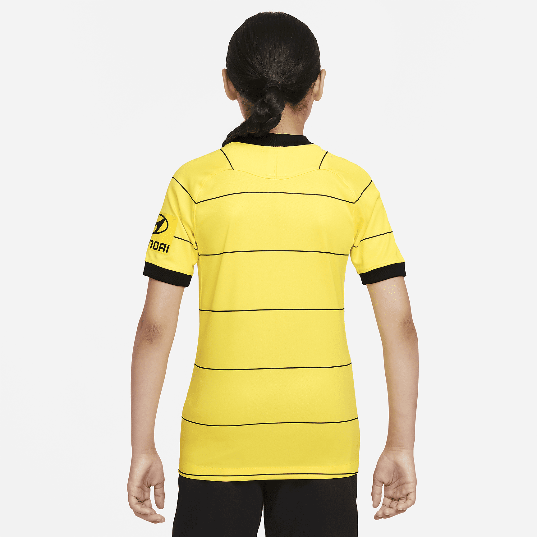 Chelsea FC 2021/22 Stadium Away Big Kids' Soccer Jersey - Opti Yellow/Black