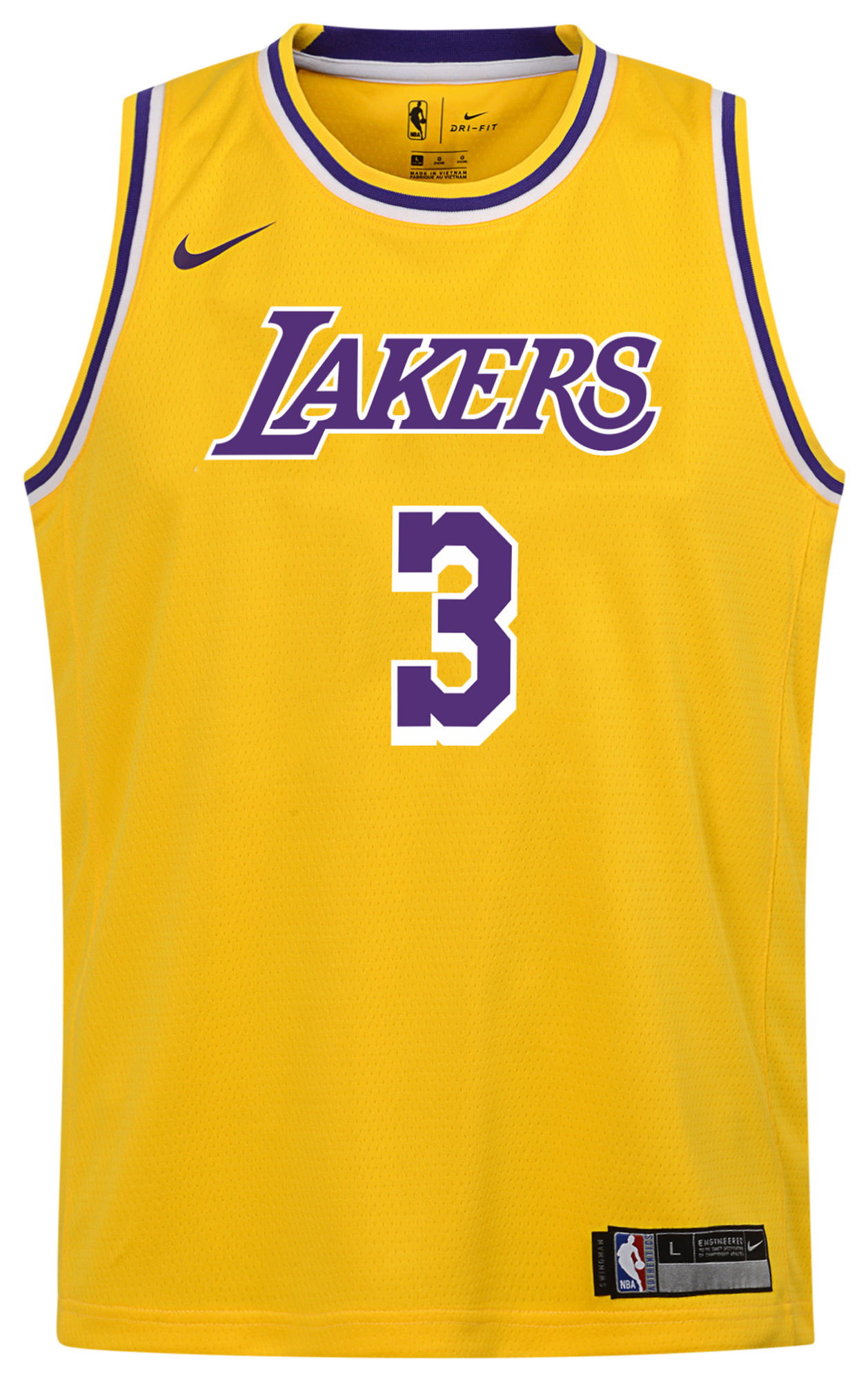 Boys' Grade School Davis Anthony Nike Lakers Swingman Jersey - Yellow