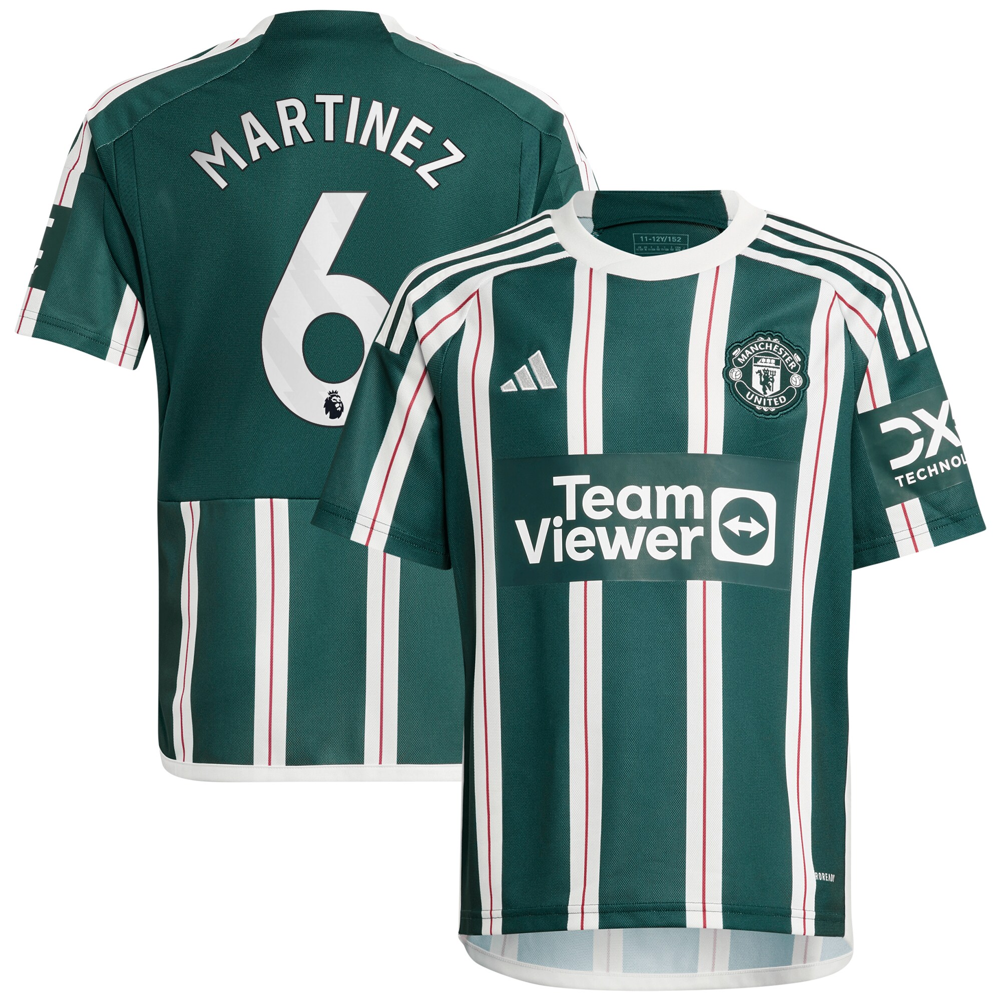 Lisandro Martínez Manchester United adidas Youth 2023/24 Away Replica Player Jersey - Green