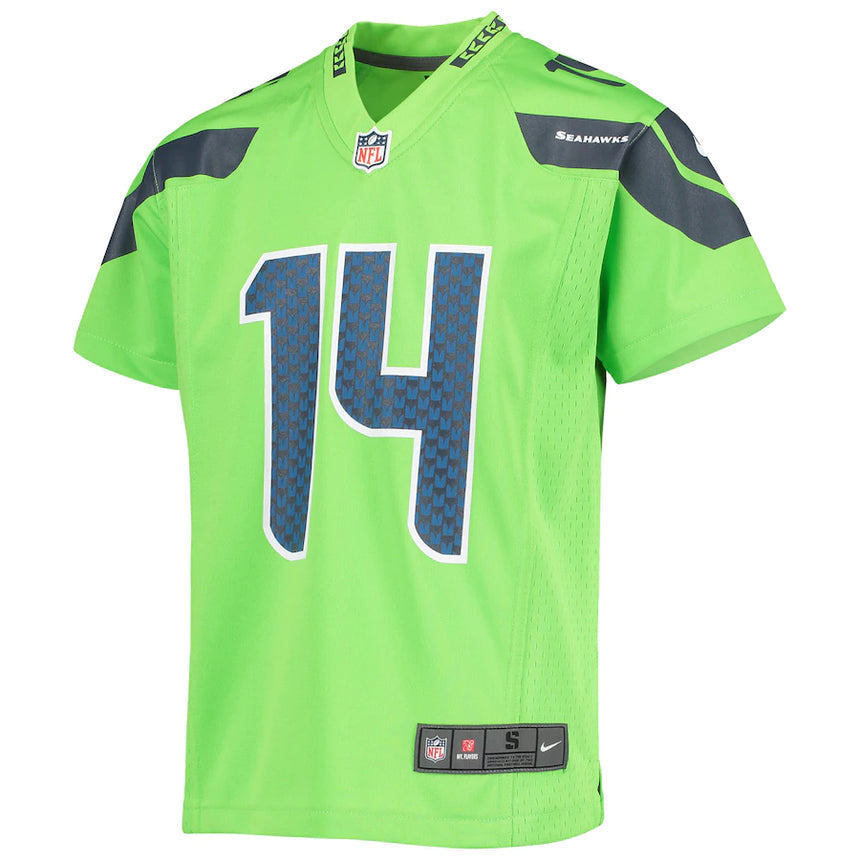 Youth DK Metcalf Neon Green Seattle Seahawks Game Jersey