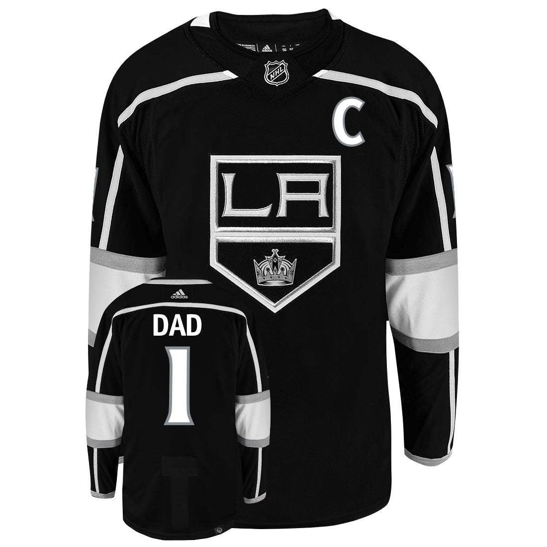 Los Angeles Kings Dad Number One Adidas Primegreen Authentic NHL Hockey Jersey