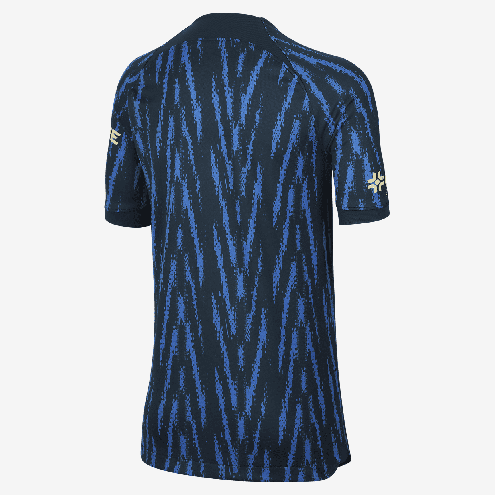 Club América 2022/23 Stadium Away Big Kids' Nike Dri-FIT Soccer Jersey - Armory Navy/Lemon Chiffon