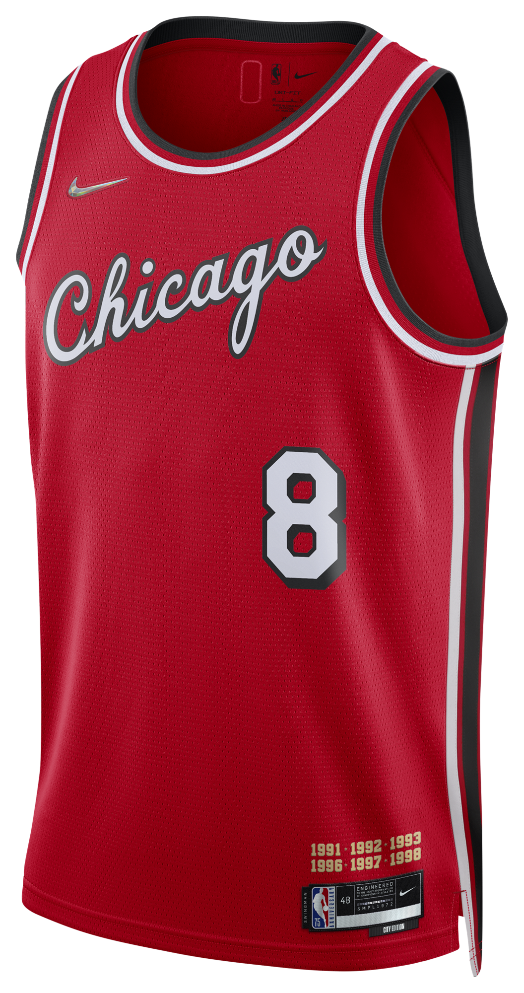 Men's  Nike Bulls Moment Swingman  Jersey - Red