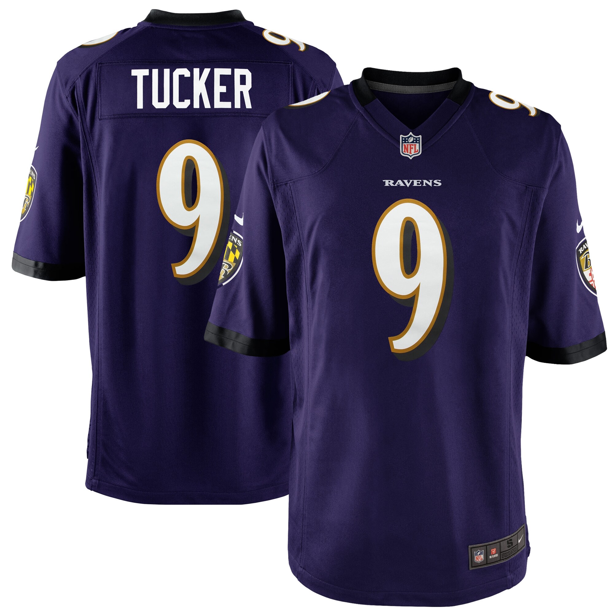 Justin Tucker Baltimore Ravens Nike Youth Game Jersey - Purple