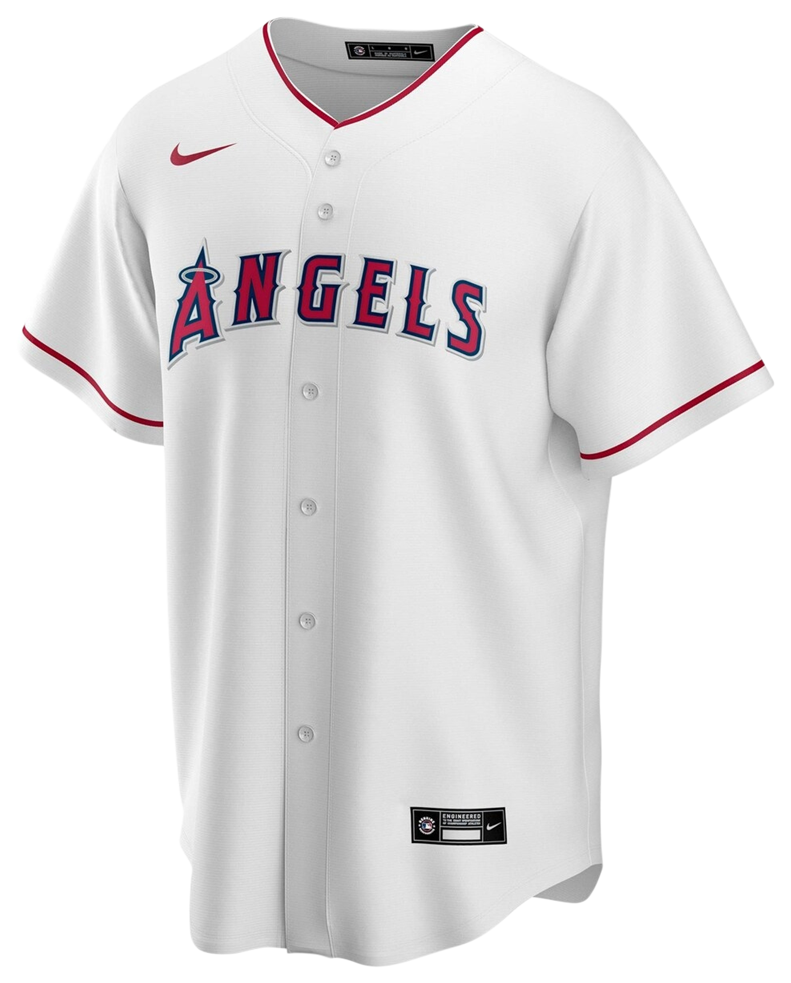 Men's Trout Mike Nike Angels Replica Player Jersey - White