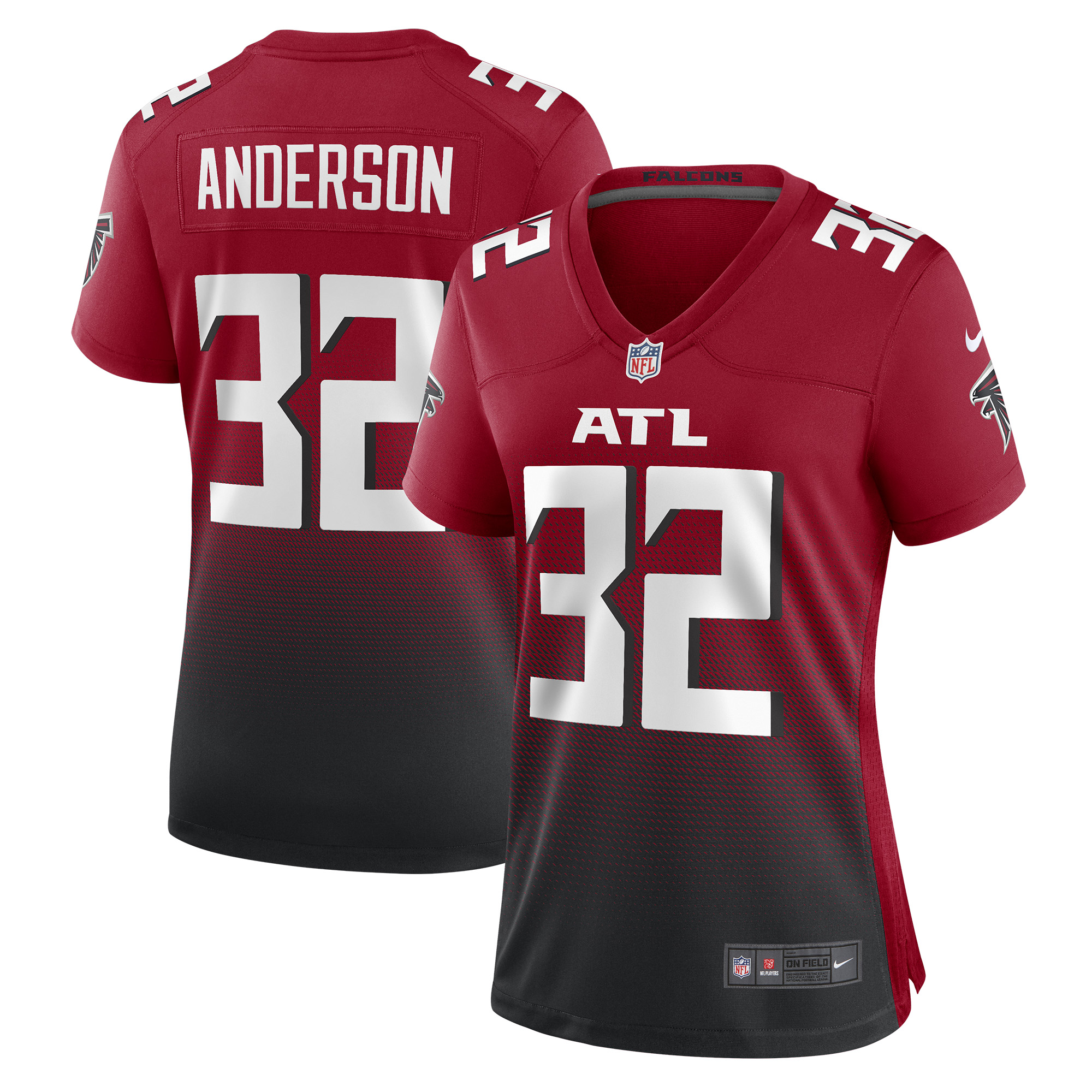 Jamal Anderson Atlanta Falcons Nike Women's Retired Game Jersey - Red