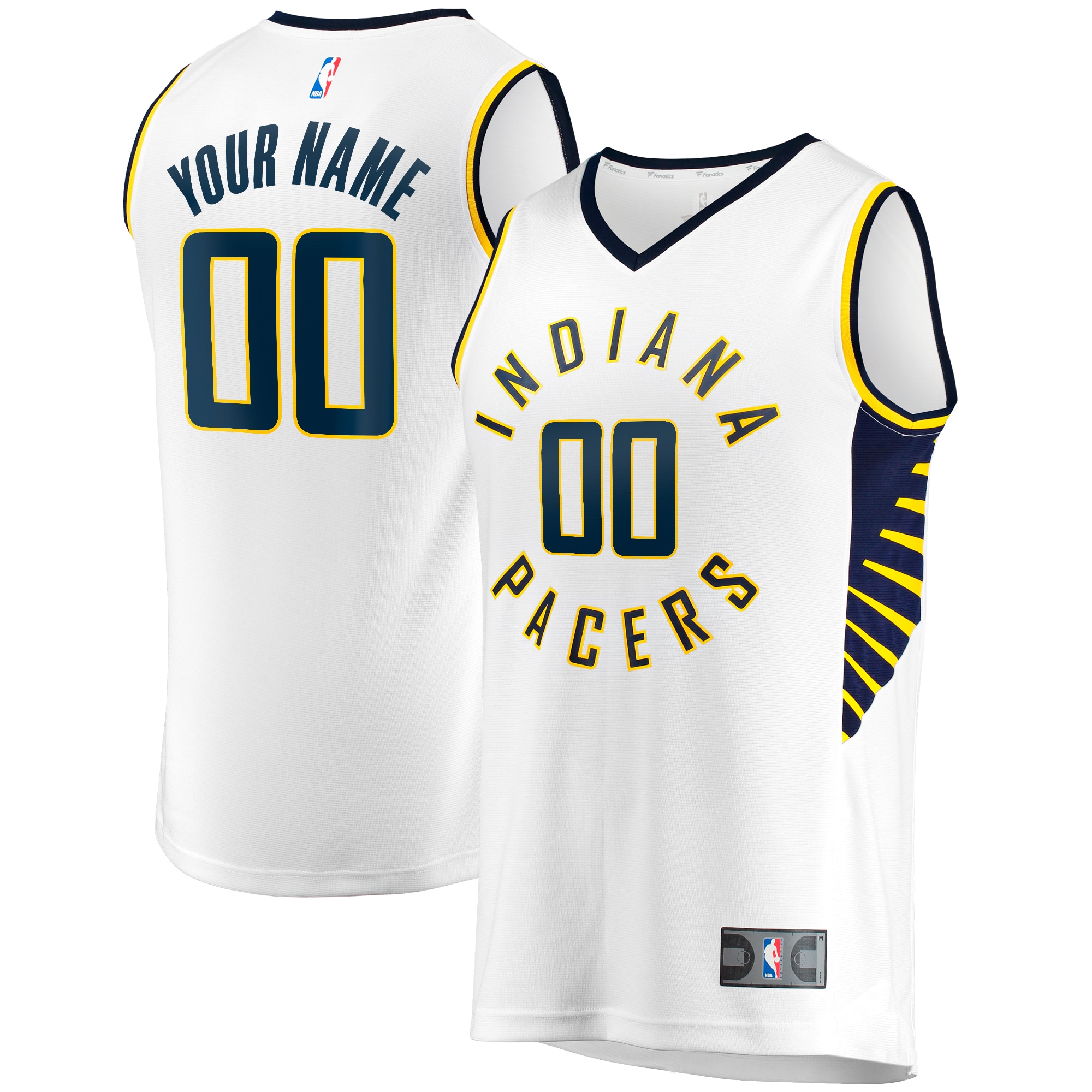 Indiana Pacers Fanatics Branded Fast Break Custom Replica Jersey - Association Edition - White