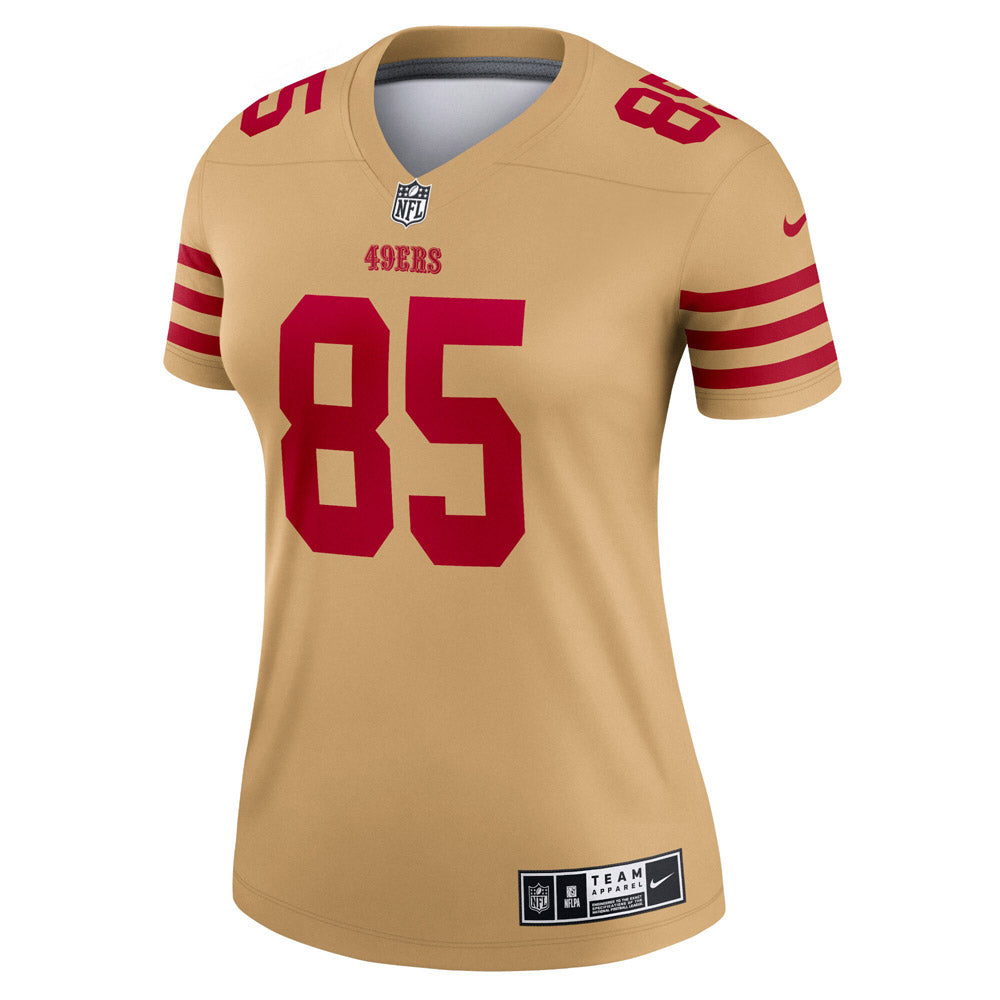 Women's San Francisco 49ers George Kittle Team Inverted Legend Jersey Gold