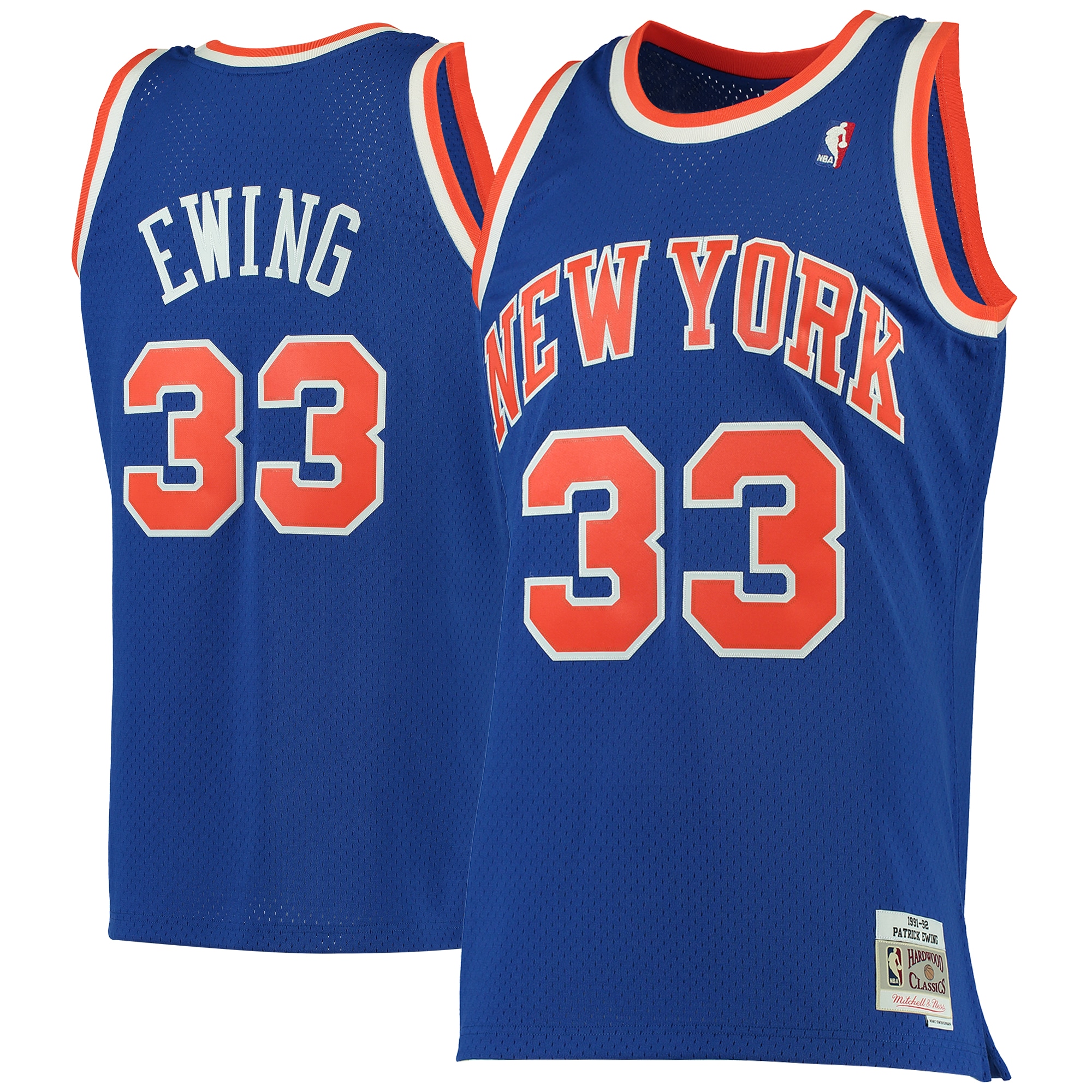 Patrick Ewing New York Knicks Mitchell & Ness Hardwood Classics Swingman Jersey - Blue