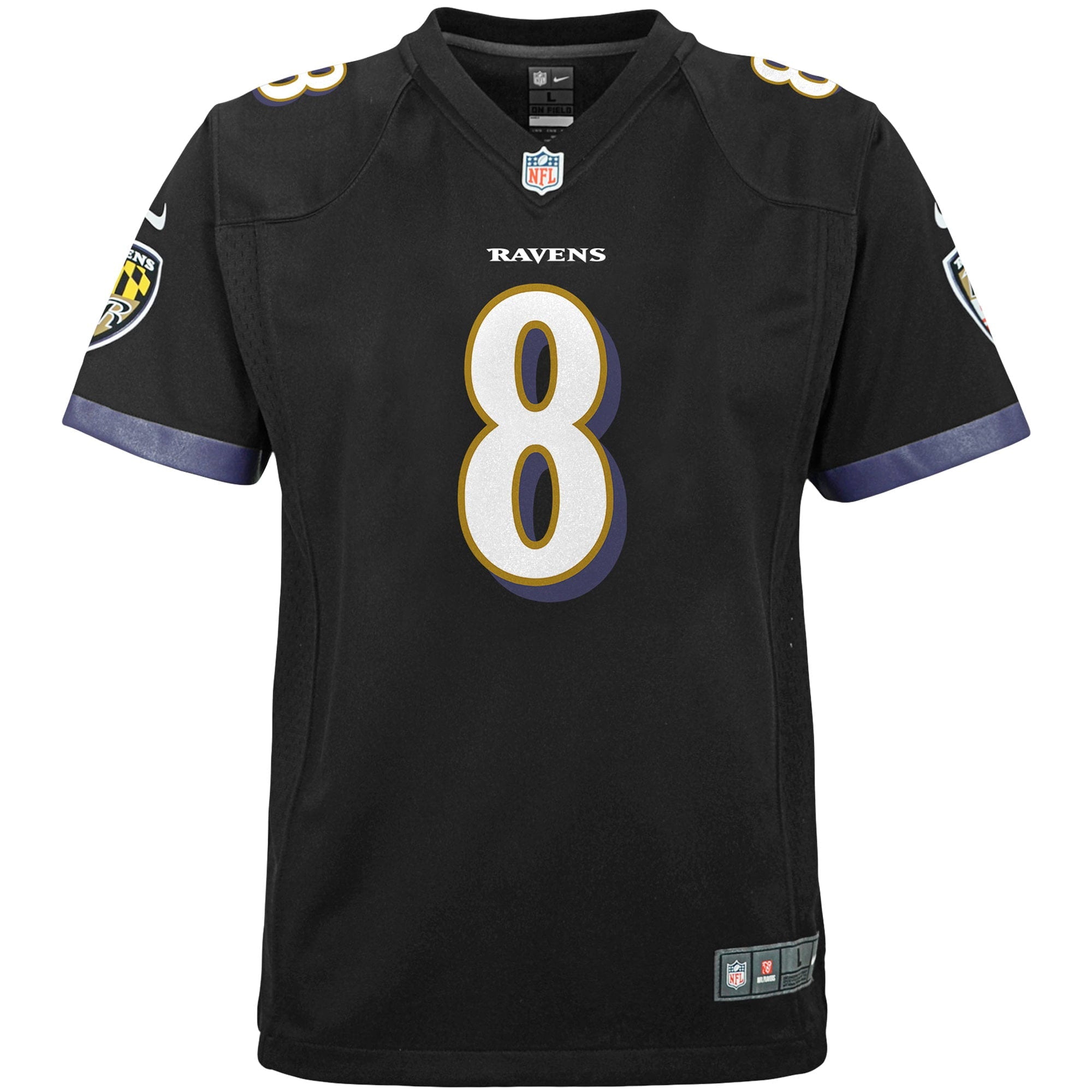 Youth Nike Lamar Jackson Black Baltimore Ravens Game Jersey