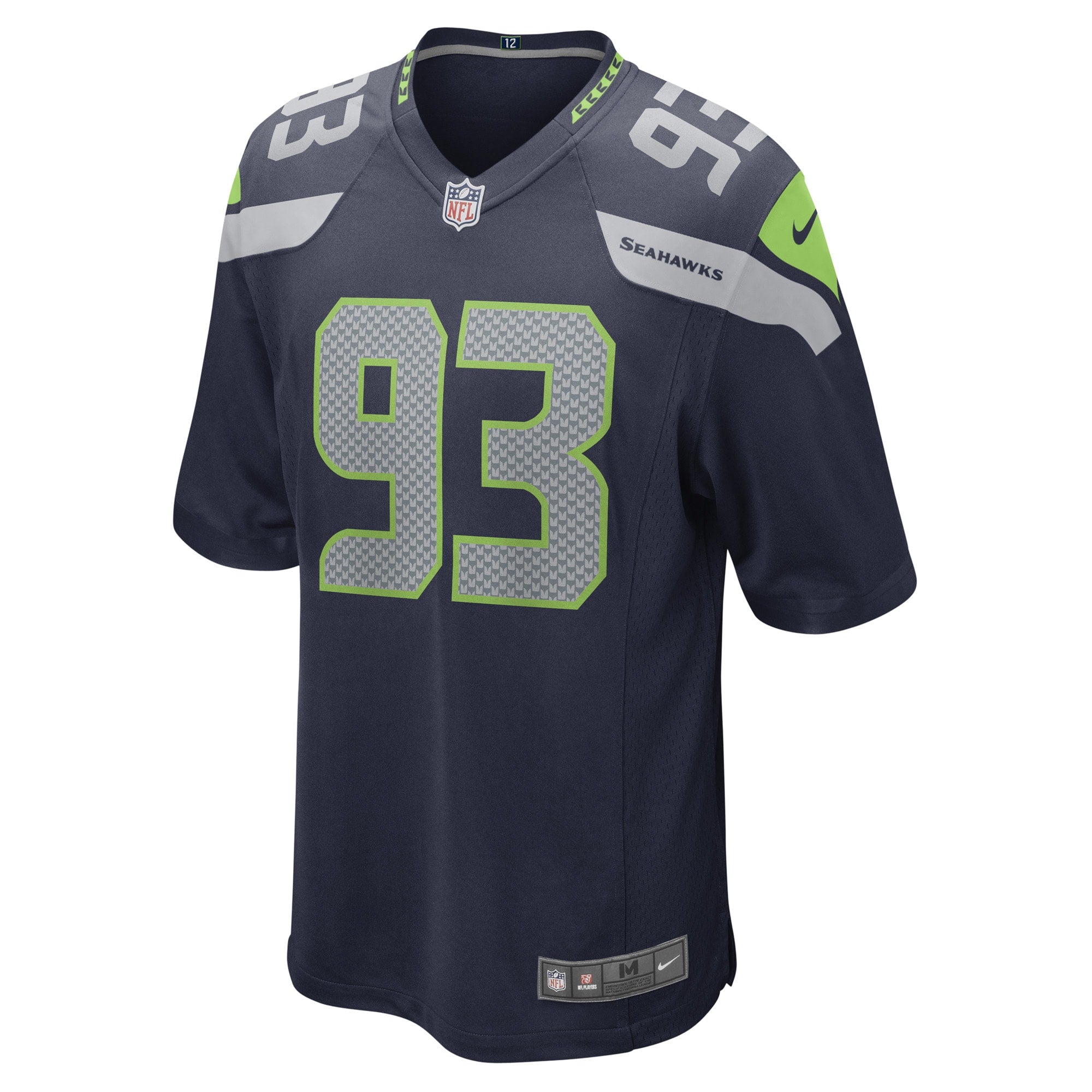 Men's Nike Shelby Harris College Navy Seattle Seahawks Game Player Jersey